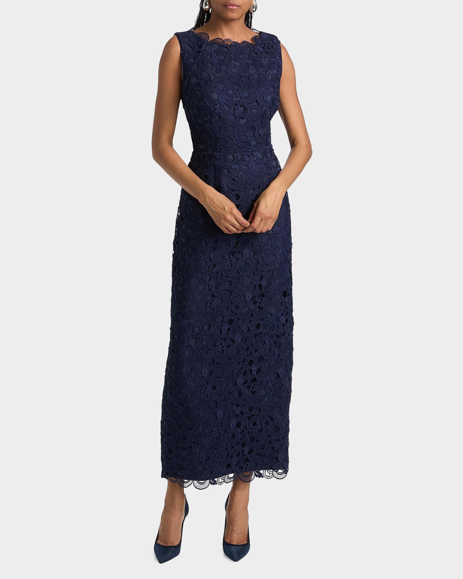 milly formal dresses Women's Molly Lace Gown - Blue - Size 2 30W