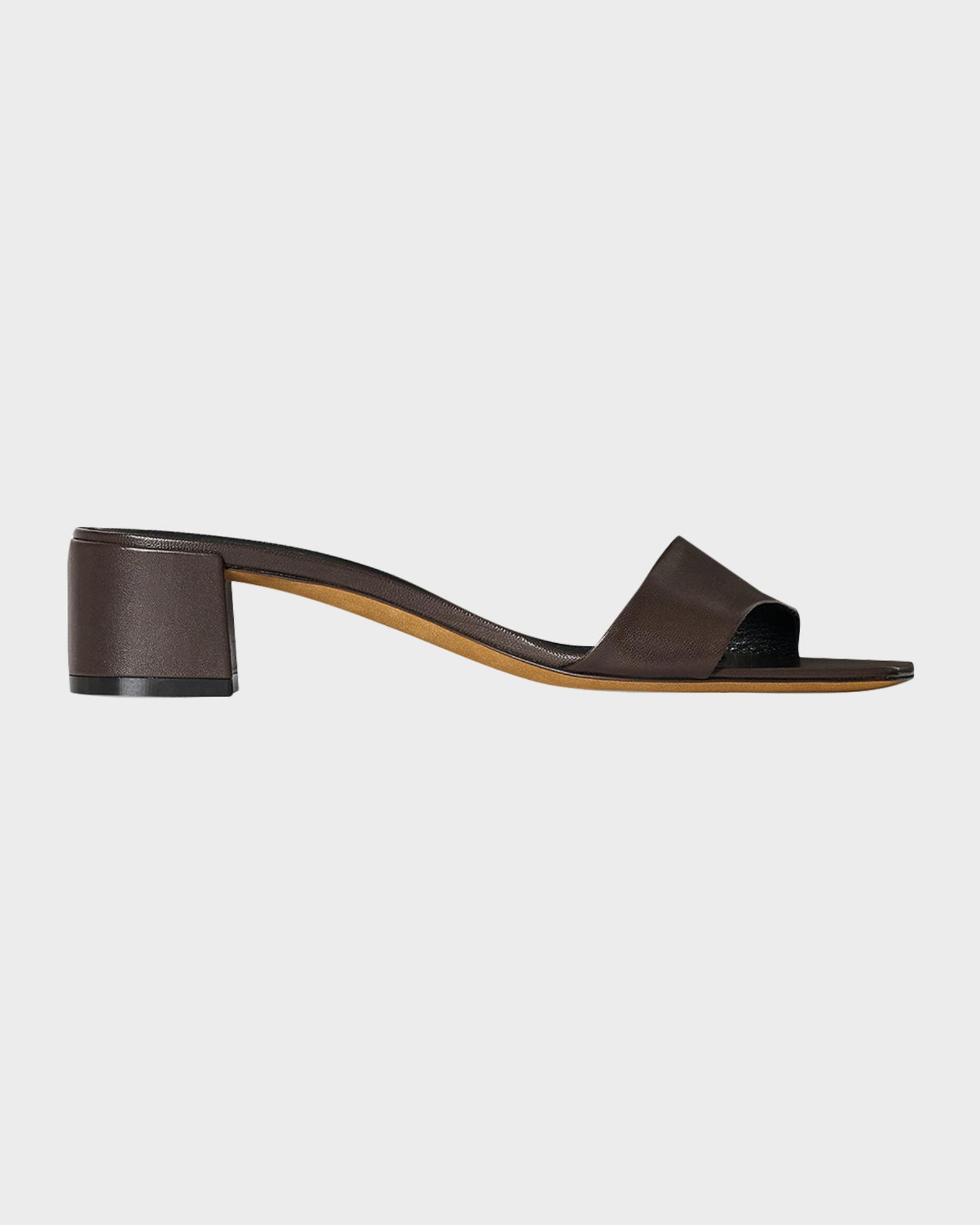 The Row Leather Mule Sandals | Neiman Marcus