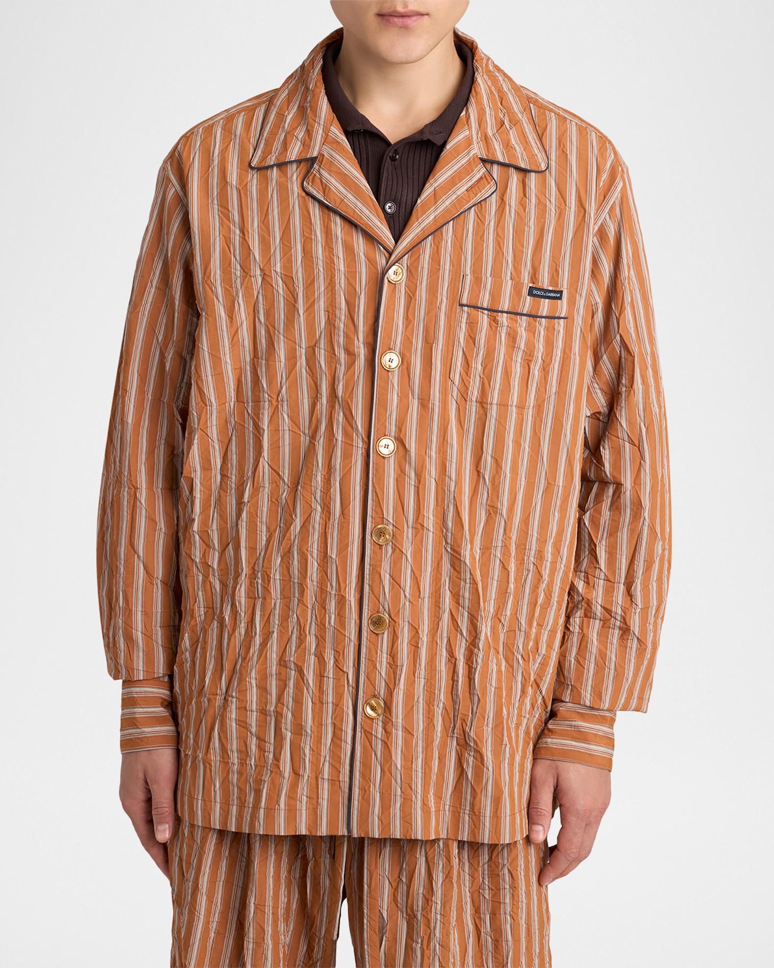 Dolce&Gabbana Men's Multi-Stripe Button-Down Shirt with Piping | Neiman ...