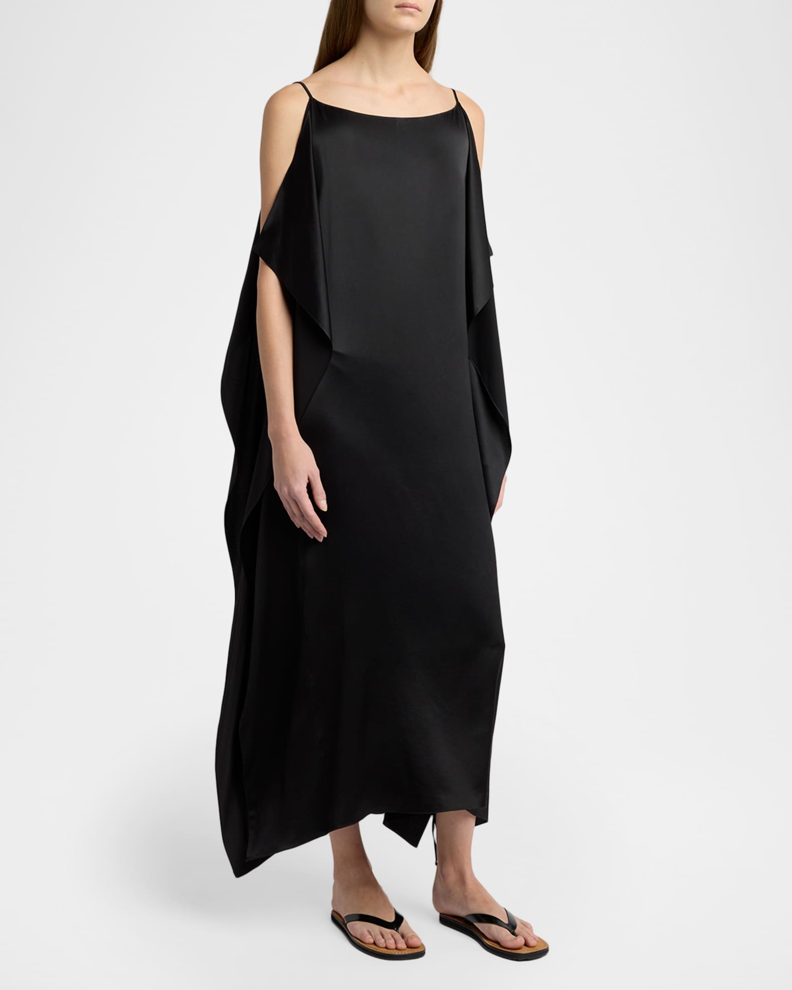 THE ROW Kylo Draped Silk Maxi Dress | Neiman Marcus