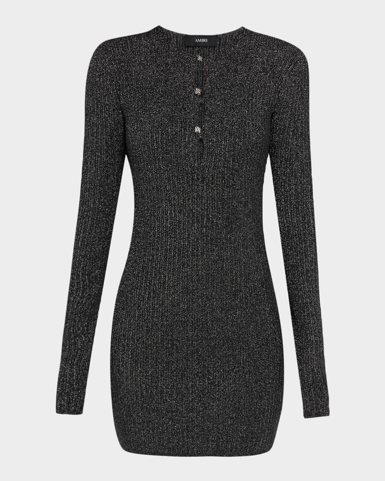 blue dress for baby girl Running Out of Time Off Shoulder Long Sleeve Mini Dress Black main image 0