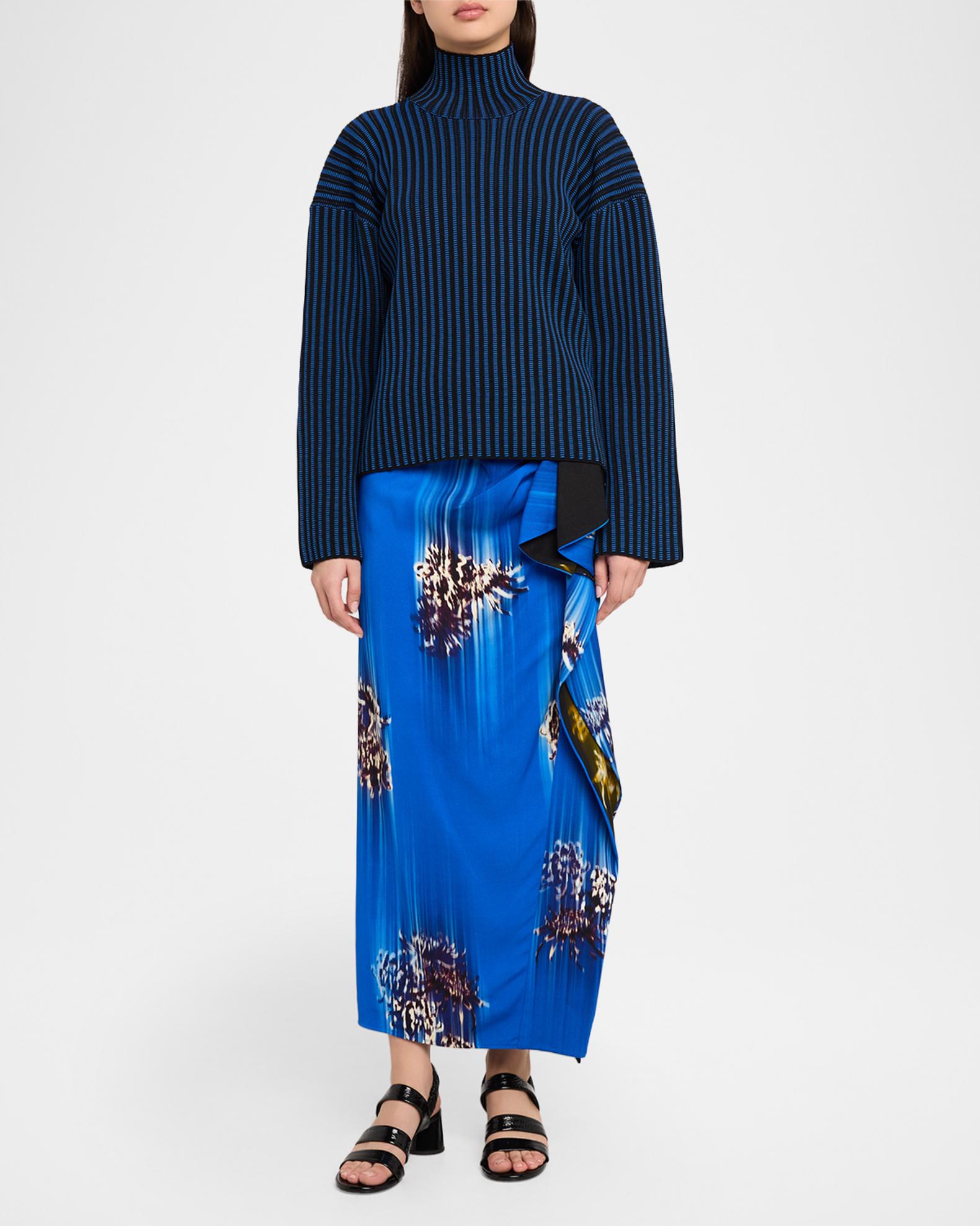Proenza Schouler Cella Printed Double Crepe Skirt | Neiman Marcus