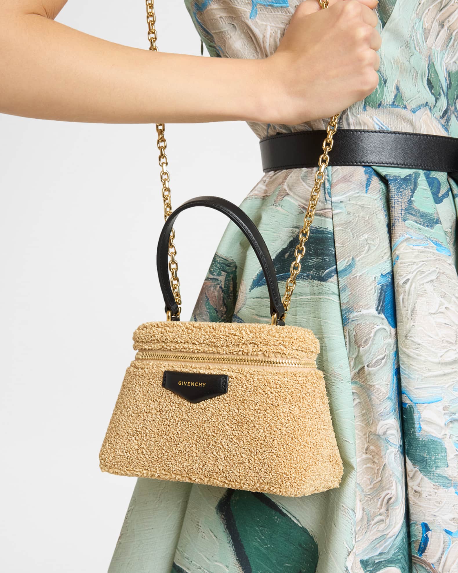 バッグ Raffia Effect Crystal Vanity Bag yellow Givenchy Antigona Sponge Raffia Vanity Bag | Neiman Marcus