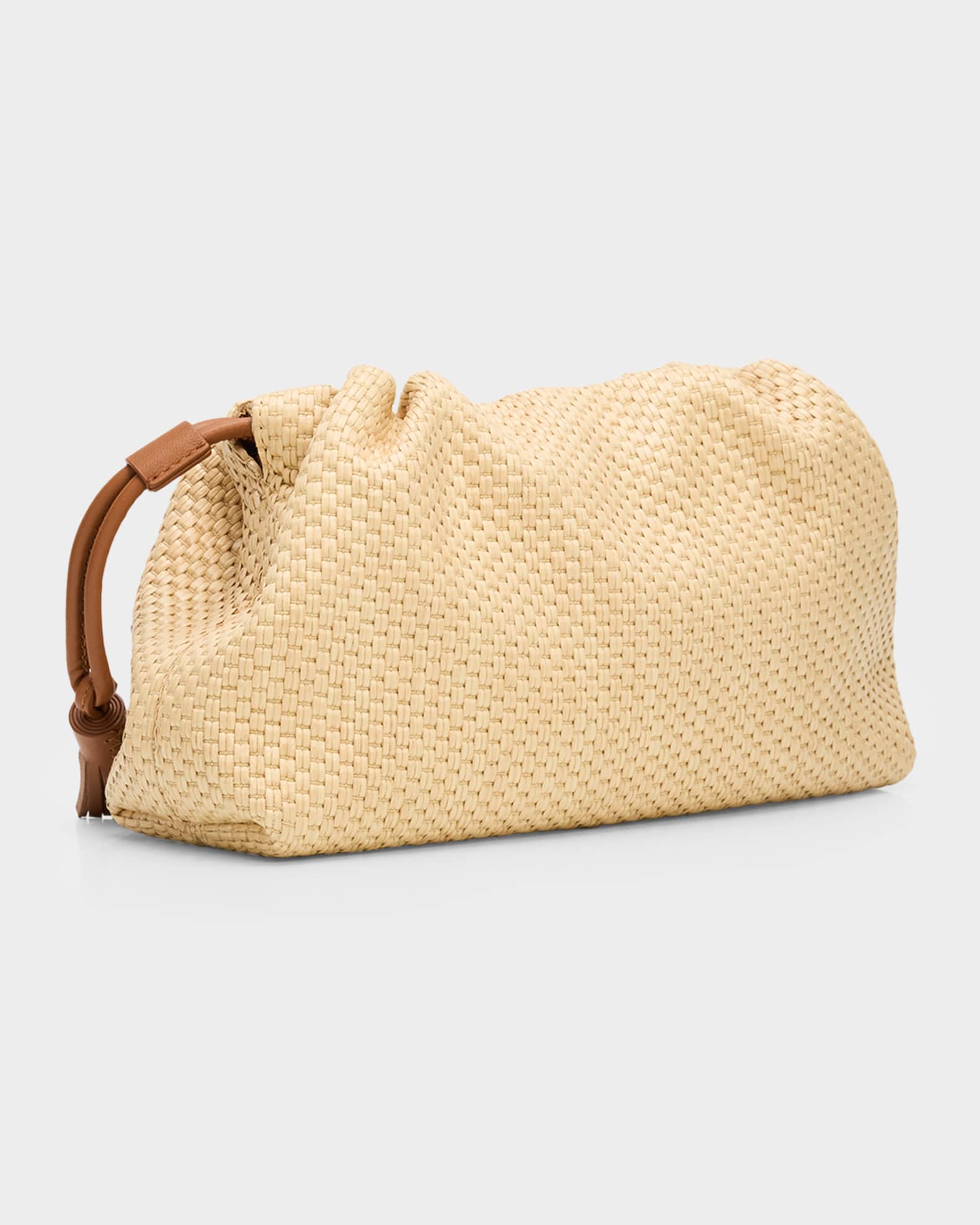 Veronica Beard Stash Small Raffia Drawstring Shoulder Bag | Neiman