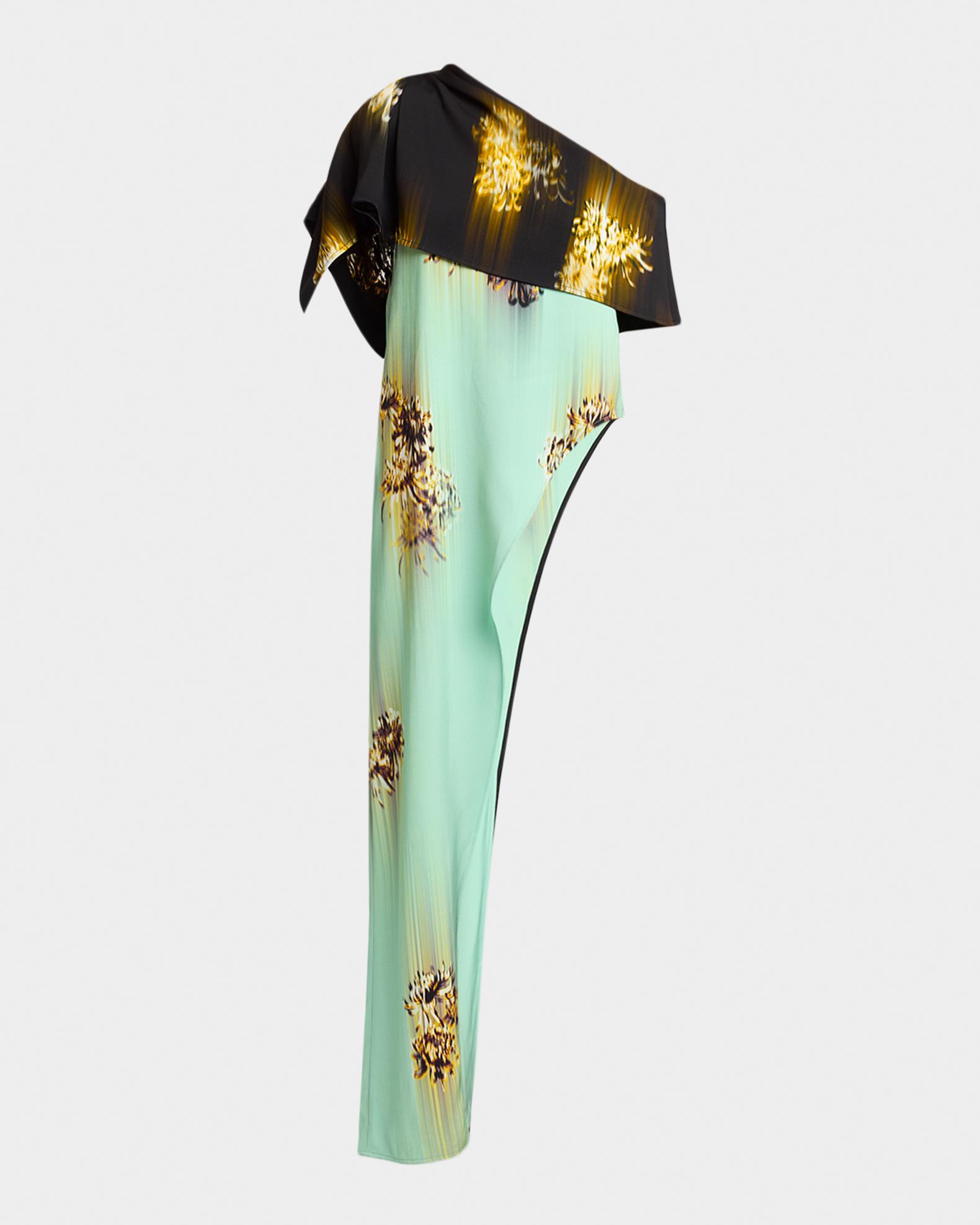 Proenza Schouler Haya Printed Asymmetric Draped Top | Neiman Marcus