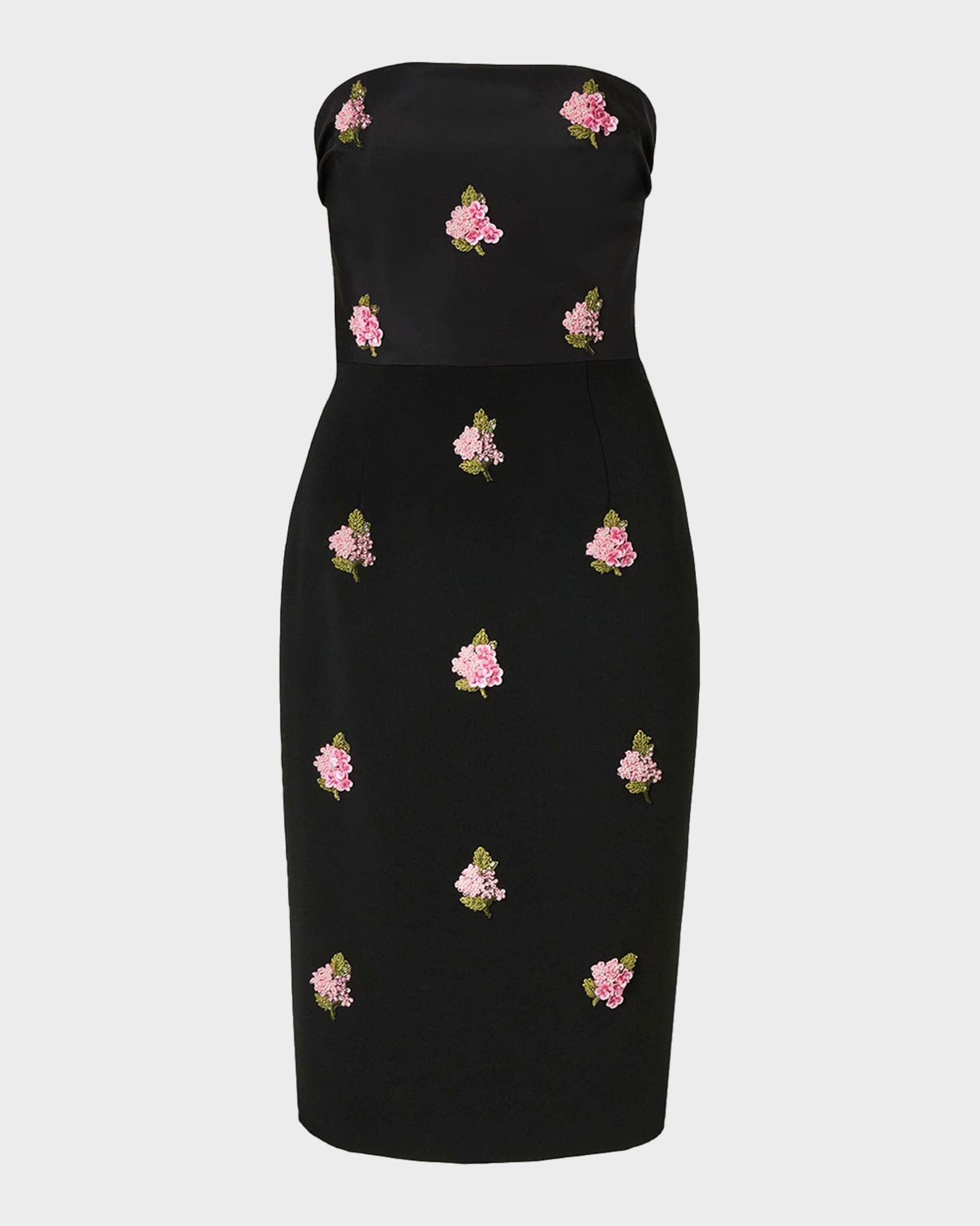 embroidered floral sheath dress Oscar de La Renta Porcelain Flower Embroidered Sheath Dress