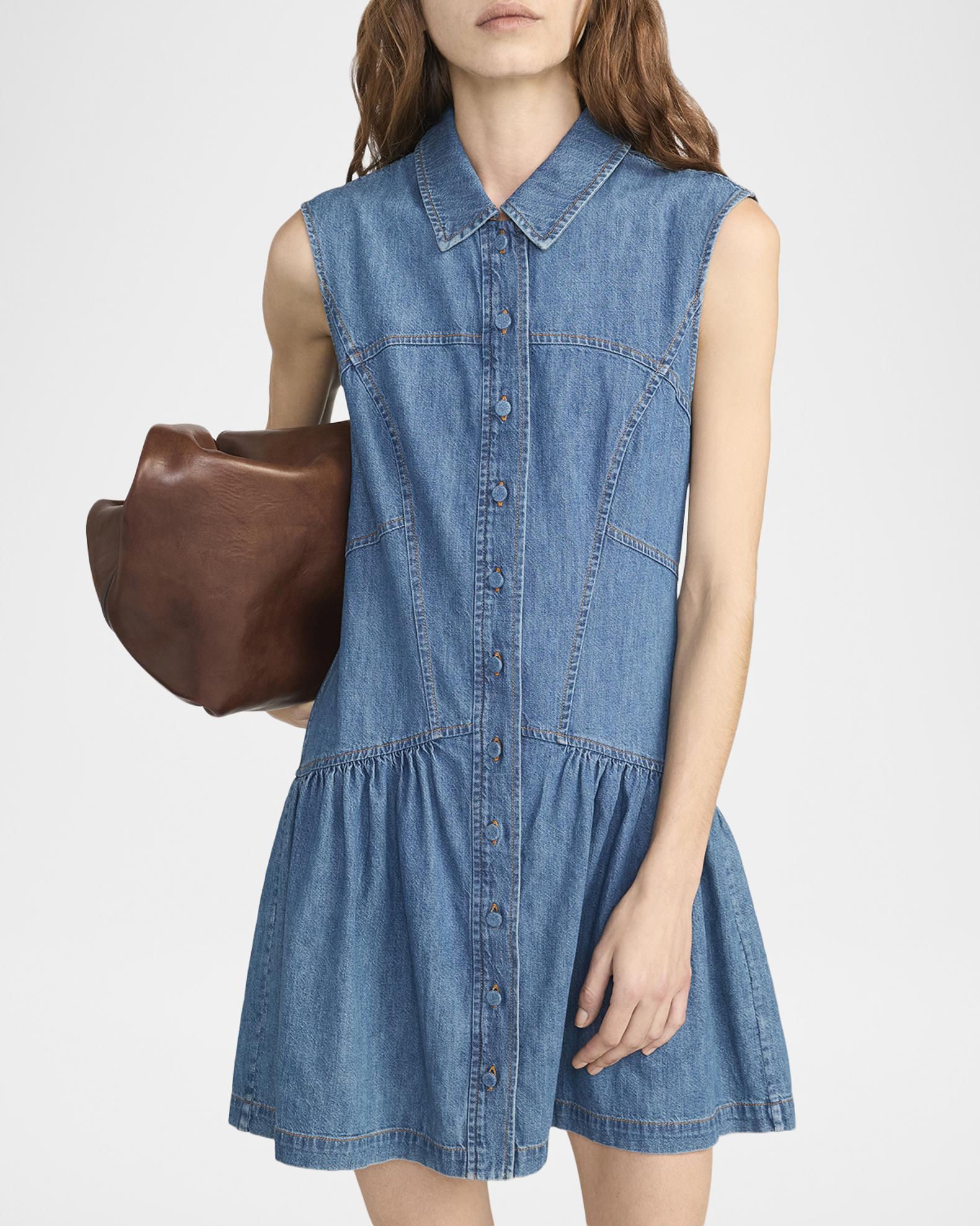 frame denim mini dress FRAME Women's The Denim Day Dress