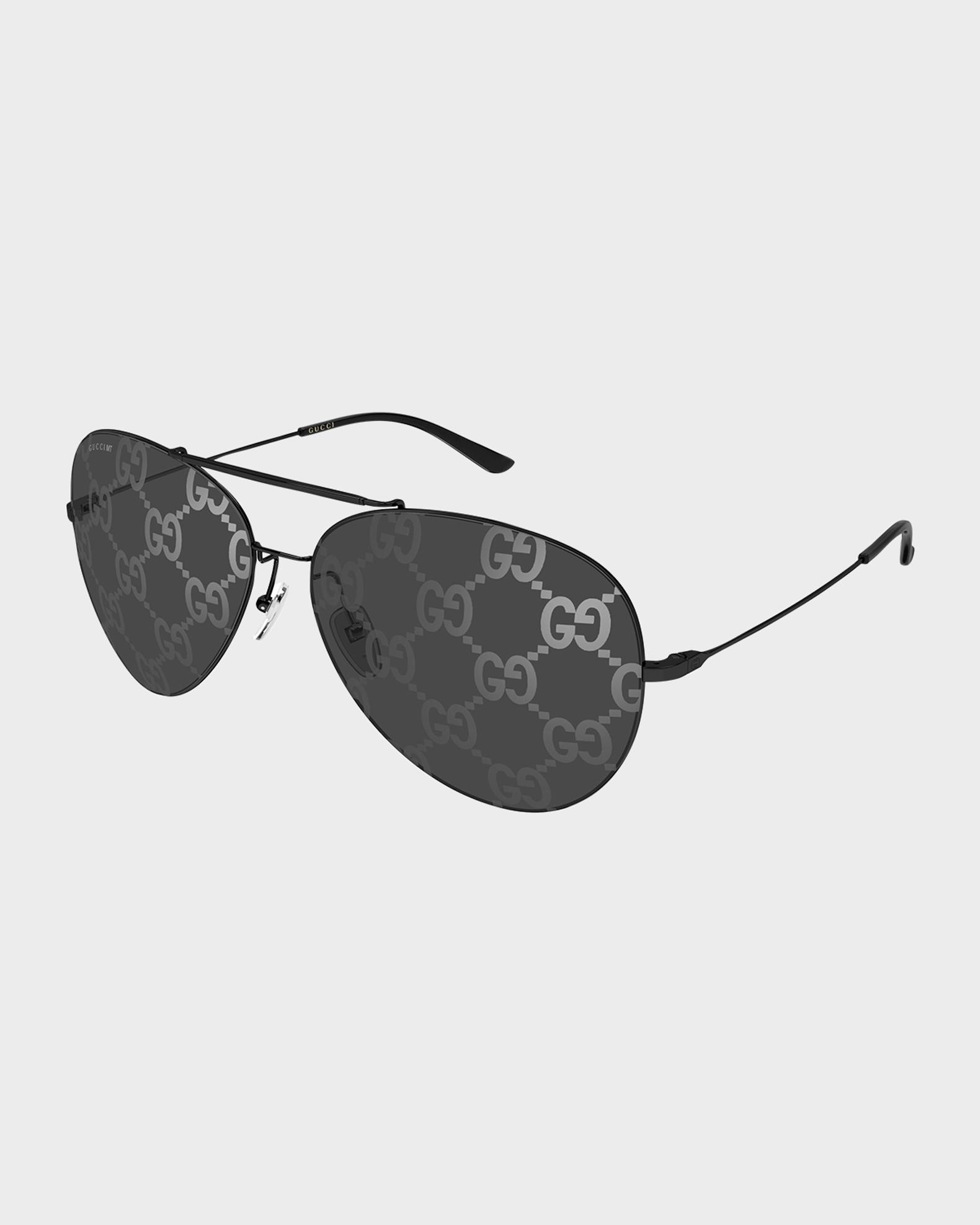 Gucci Men's GG2172S-002 Metal Pilot Sunglasses | Neiman Marcus