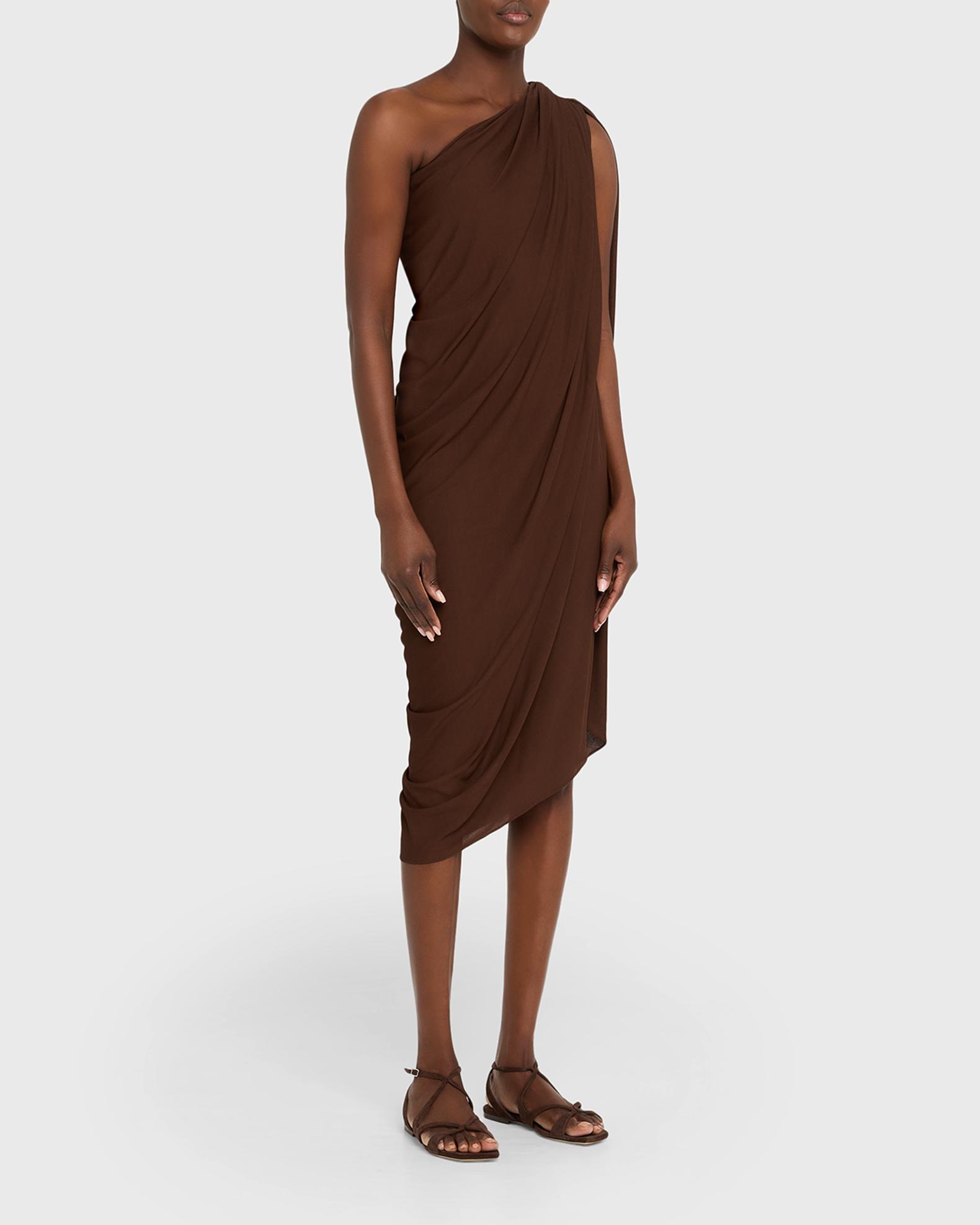 michael kors brown dresses Collection Draped One-Shoulder Jersey Midi Dress, Espresso, Women's, 8 Bridesmaid proposal ideas: how Chippy paint sideboard size:4XL/UK22 Womens MICHAEL Michael Kors