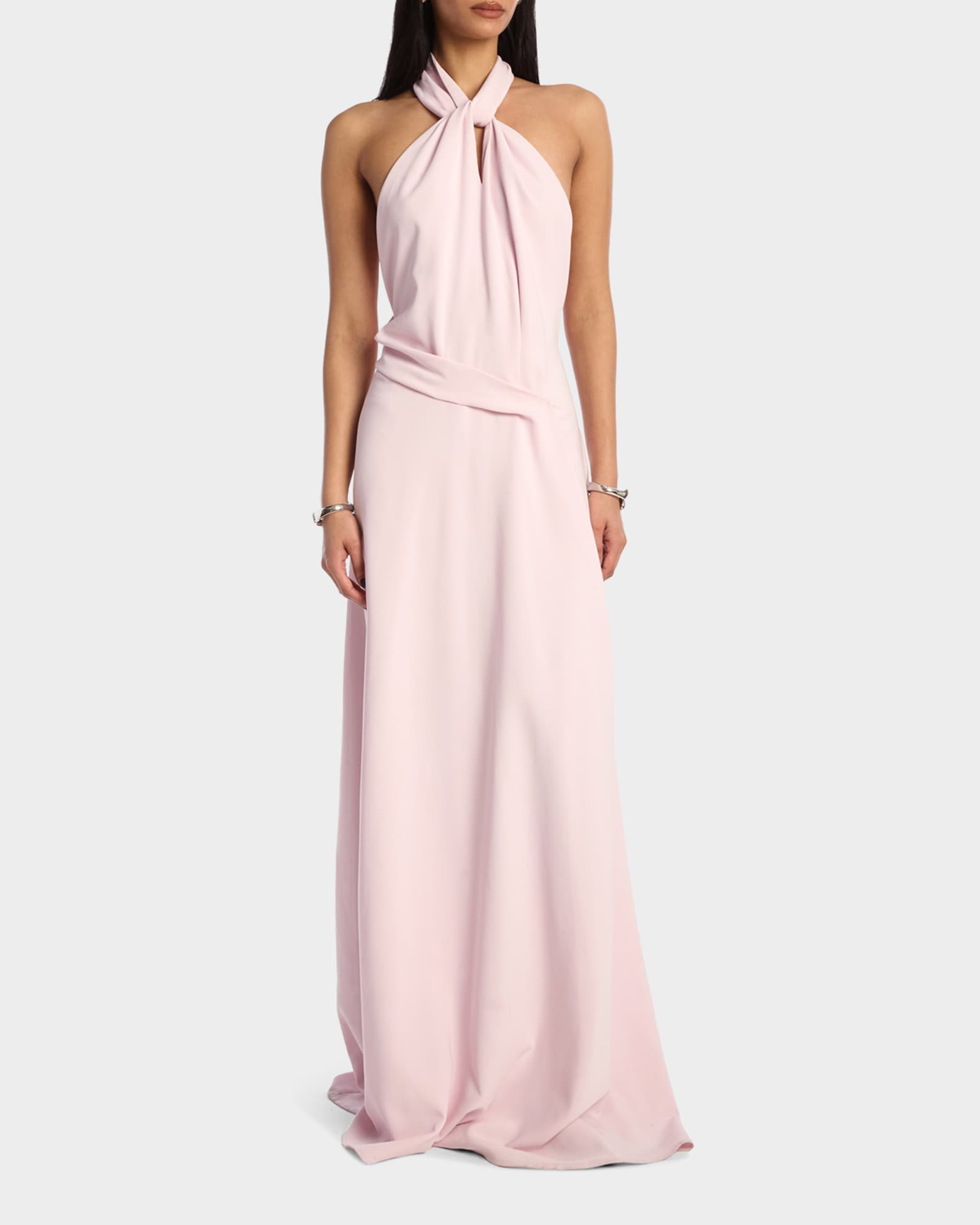 kate formal crepe midi dress Calla Halter Midi Dress