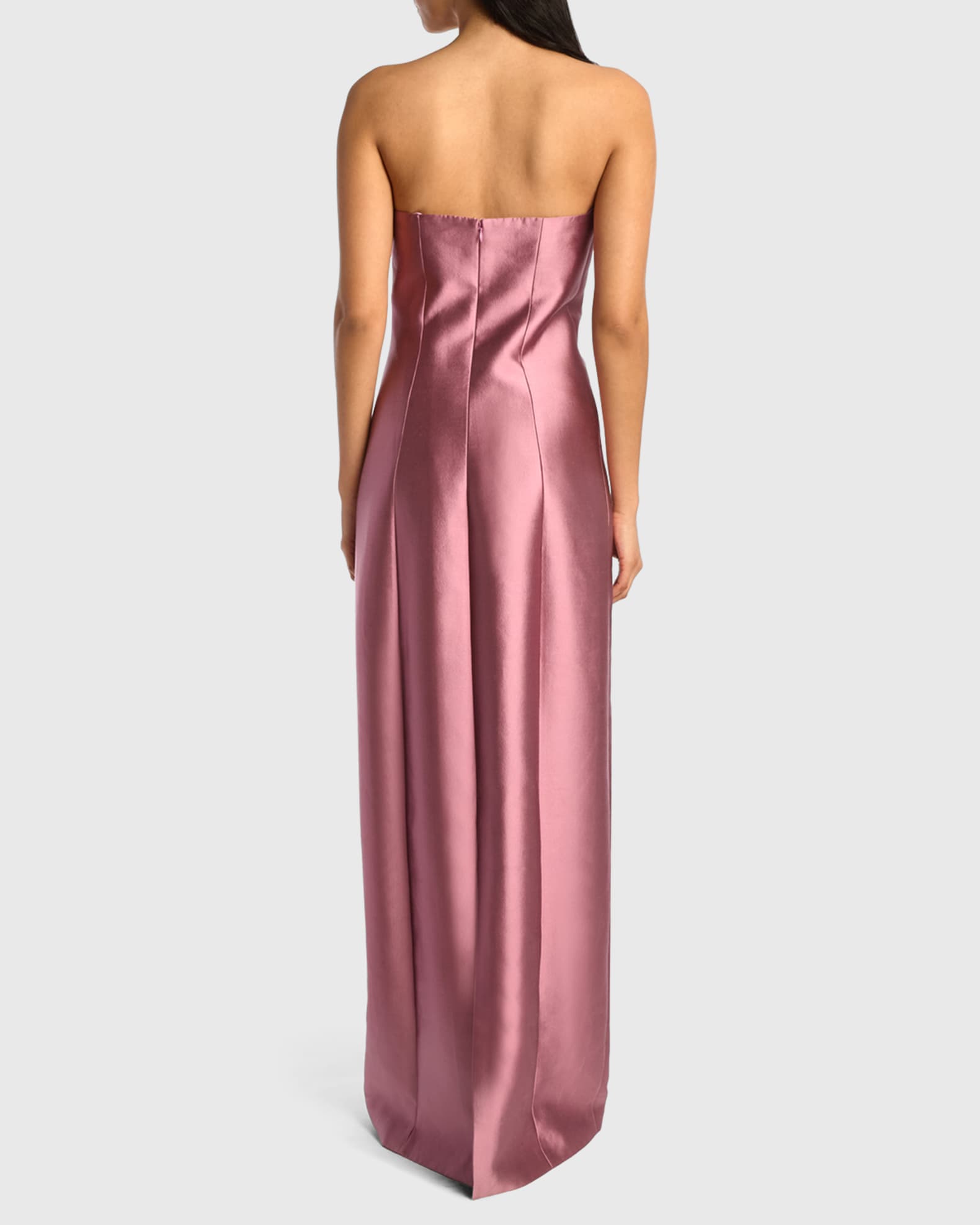 leather evening dress Asymmetric Red Leather Evening Mini Dress M / Chocolate Brown