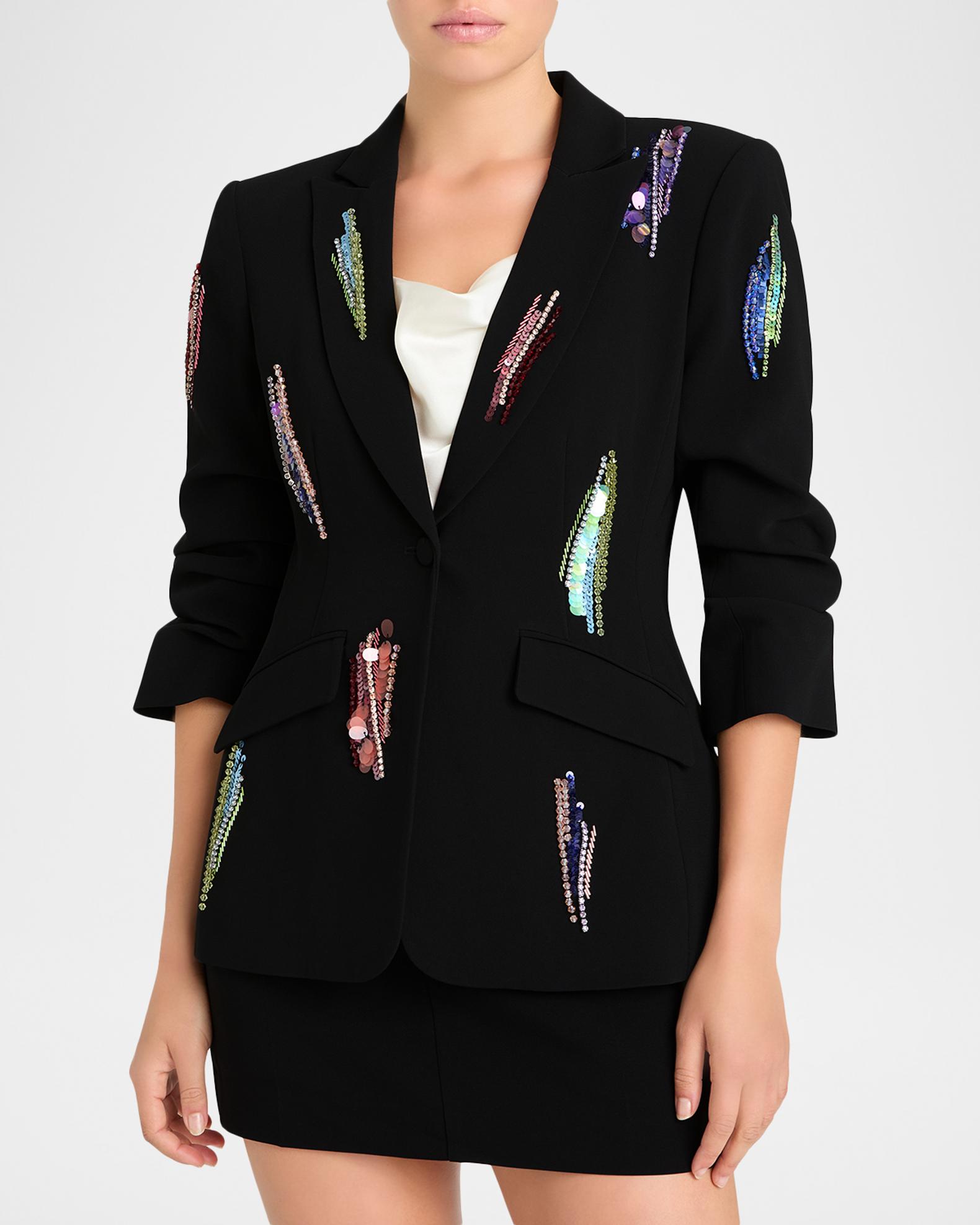 Cinq a Sept Cheyenne Sequined Whirl Blazer | Neiman Marcus