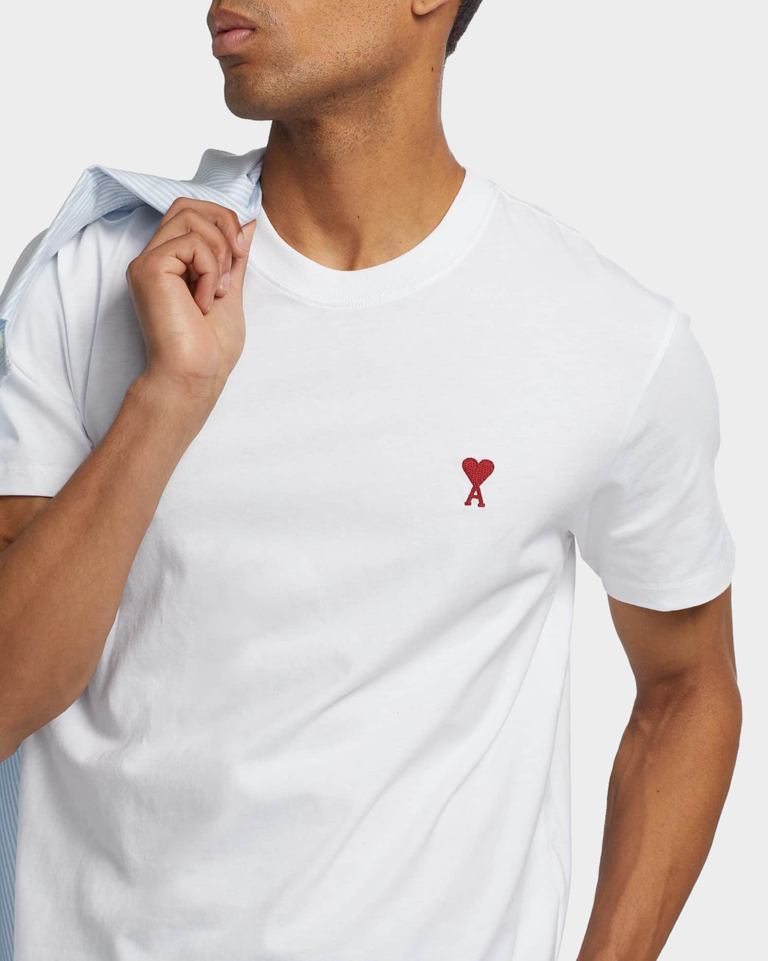 Ami Paris Men's Ami de Coeur Cotton Jersey Crewneck T-Shirt