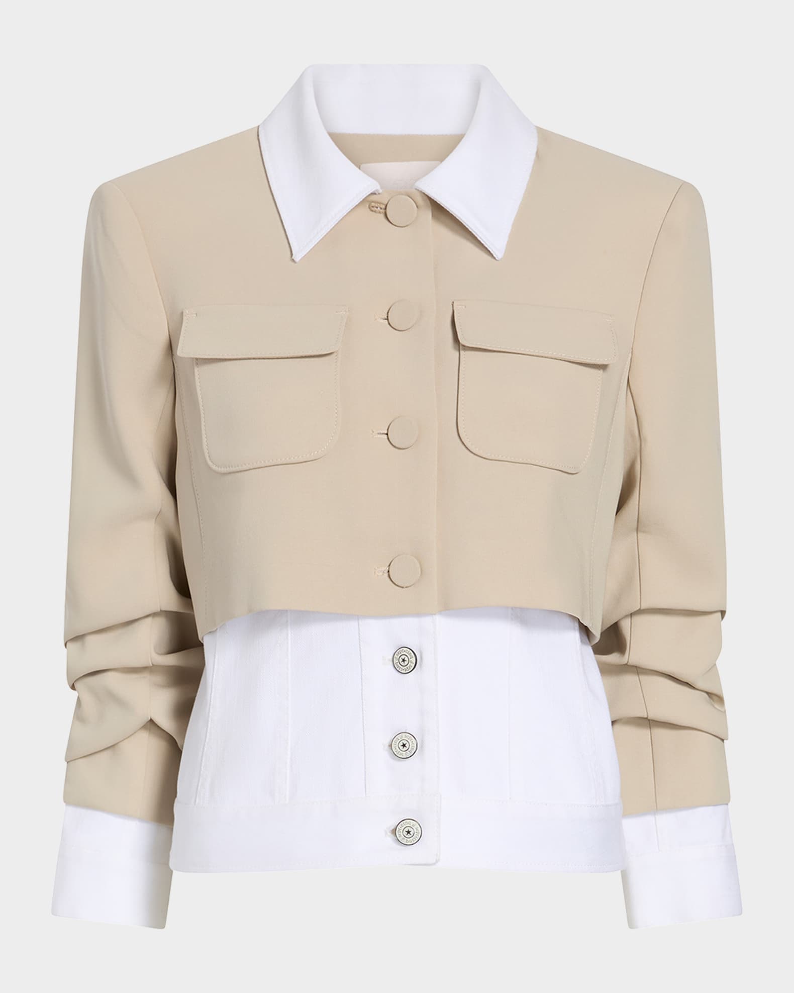 Cinq a Sept Lorraine Mixed-Media Jacket | Neiman Marcus