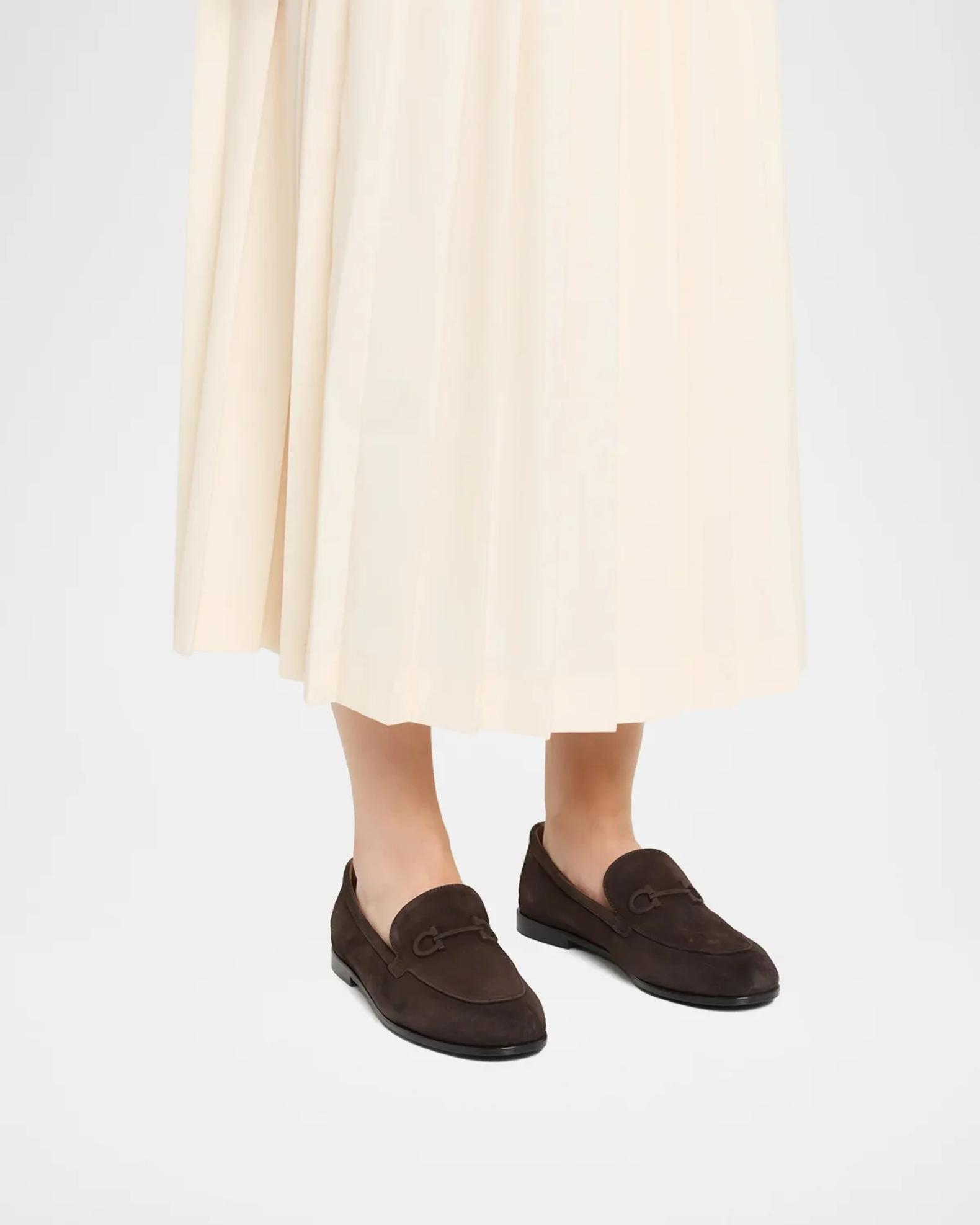 FERRAGAMO Suede Gancini Loafers | Neiman Marcus