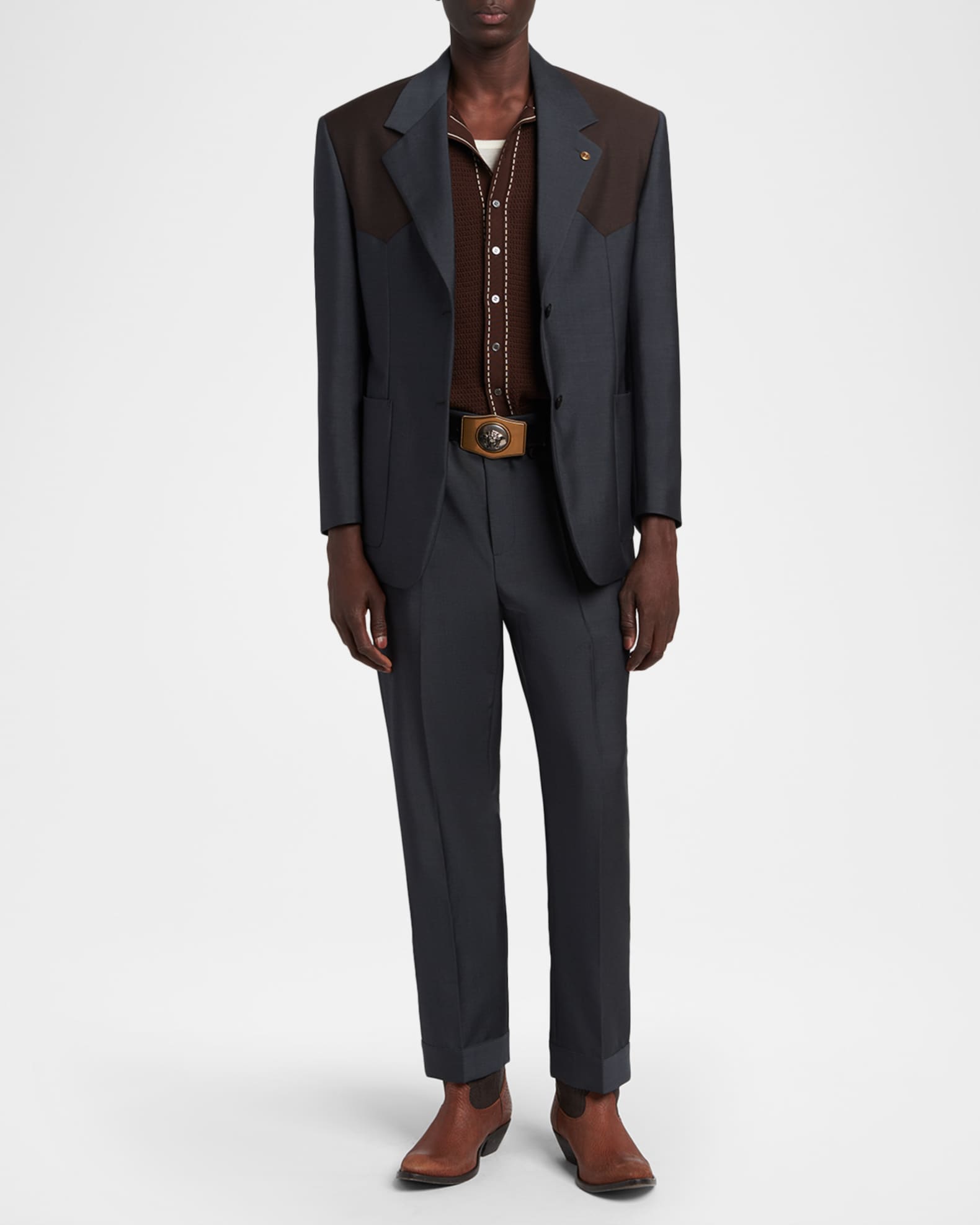 Versace Men's Single-Breasted Wool Formal Jacket | Neiman Marcus