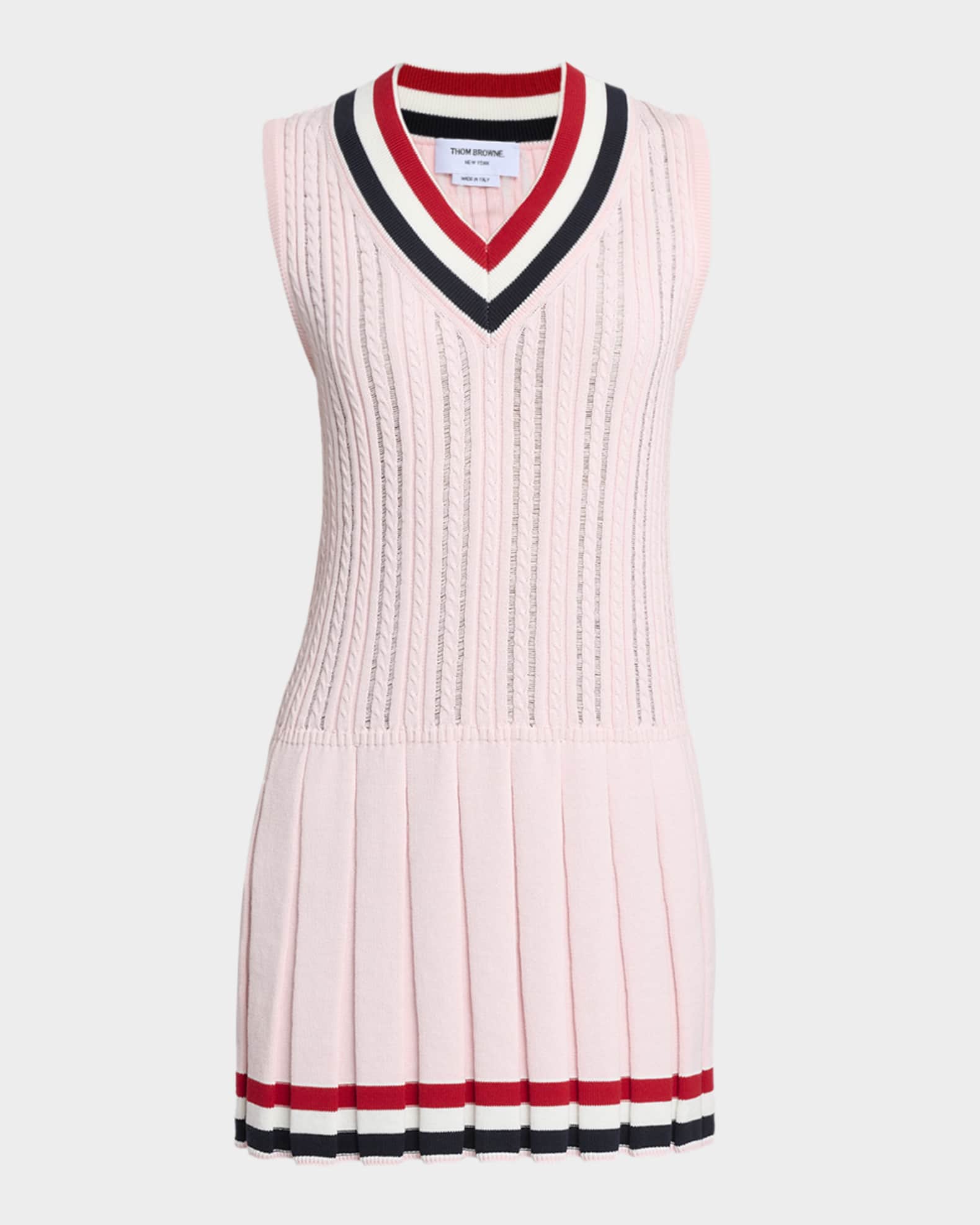 calvin klein brown suede dress Thom Browne Piqué Polo Dress main image 1