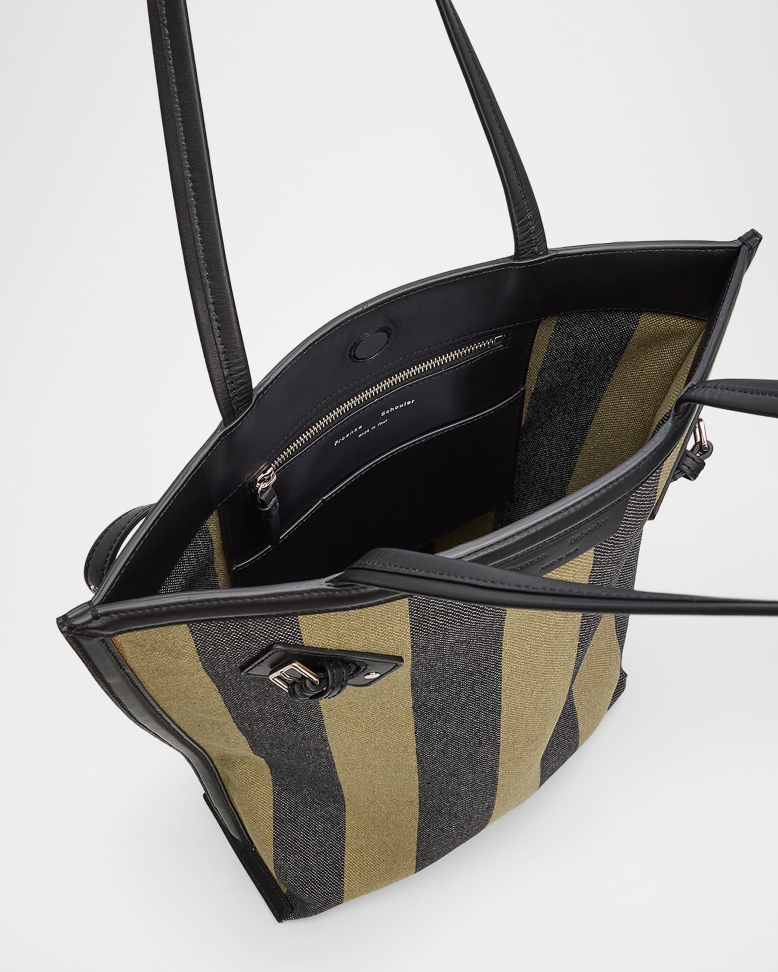 Proenza Schouler Striped Canvas North-South Tote Bag | Neiman Marcus