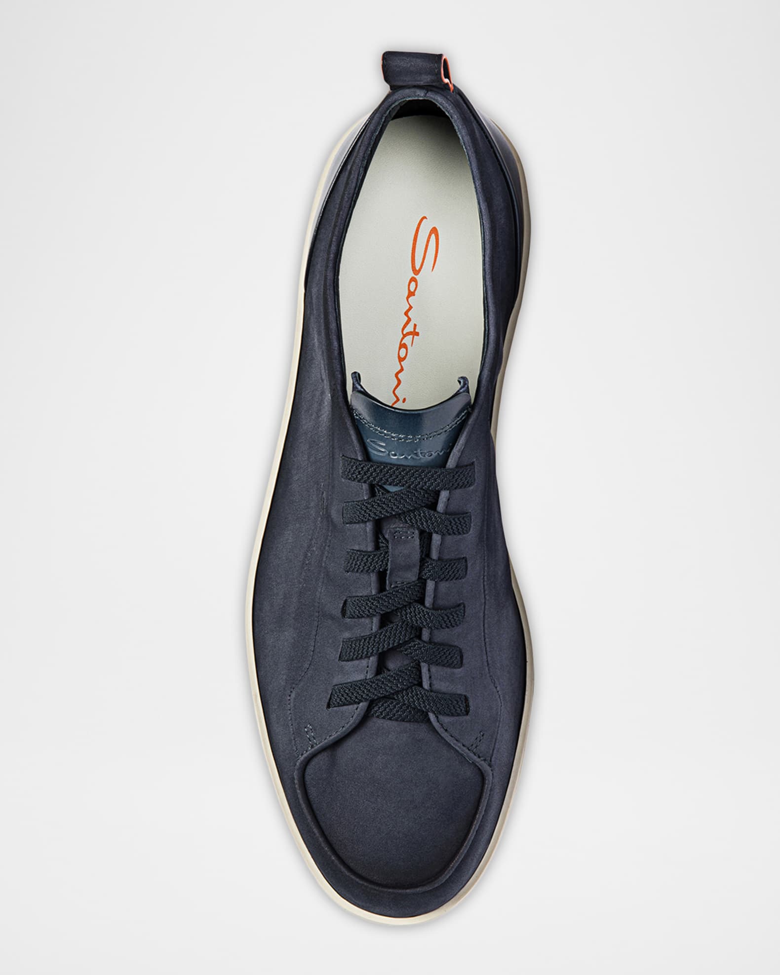Santoni Men's Off Duty Burnished Suede Low-Top Sneakers | Neiman