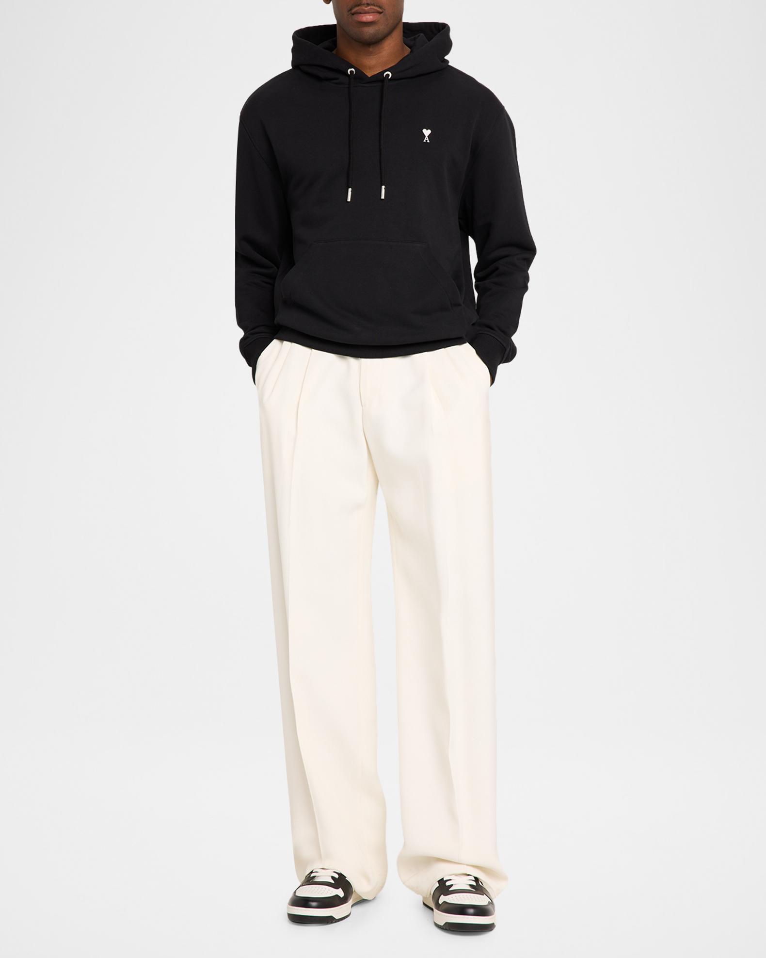 Ami Paris Men's Quota Contrast-Embroidered Cotton Hoodie | Neiman