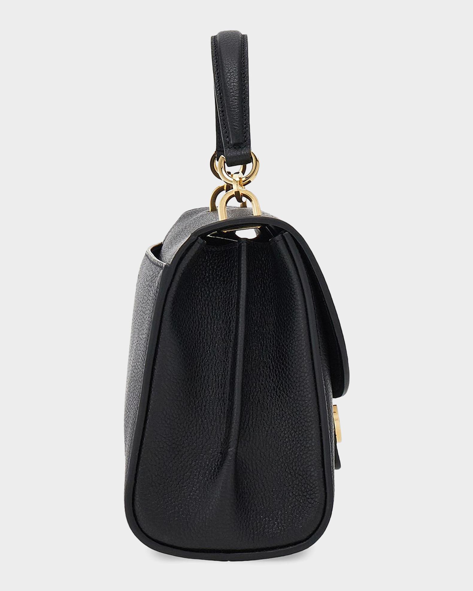 FERRAGAMO Double Gancio Leather Top-Handle Bag | Neiman Marcus