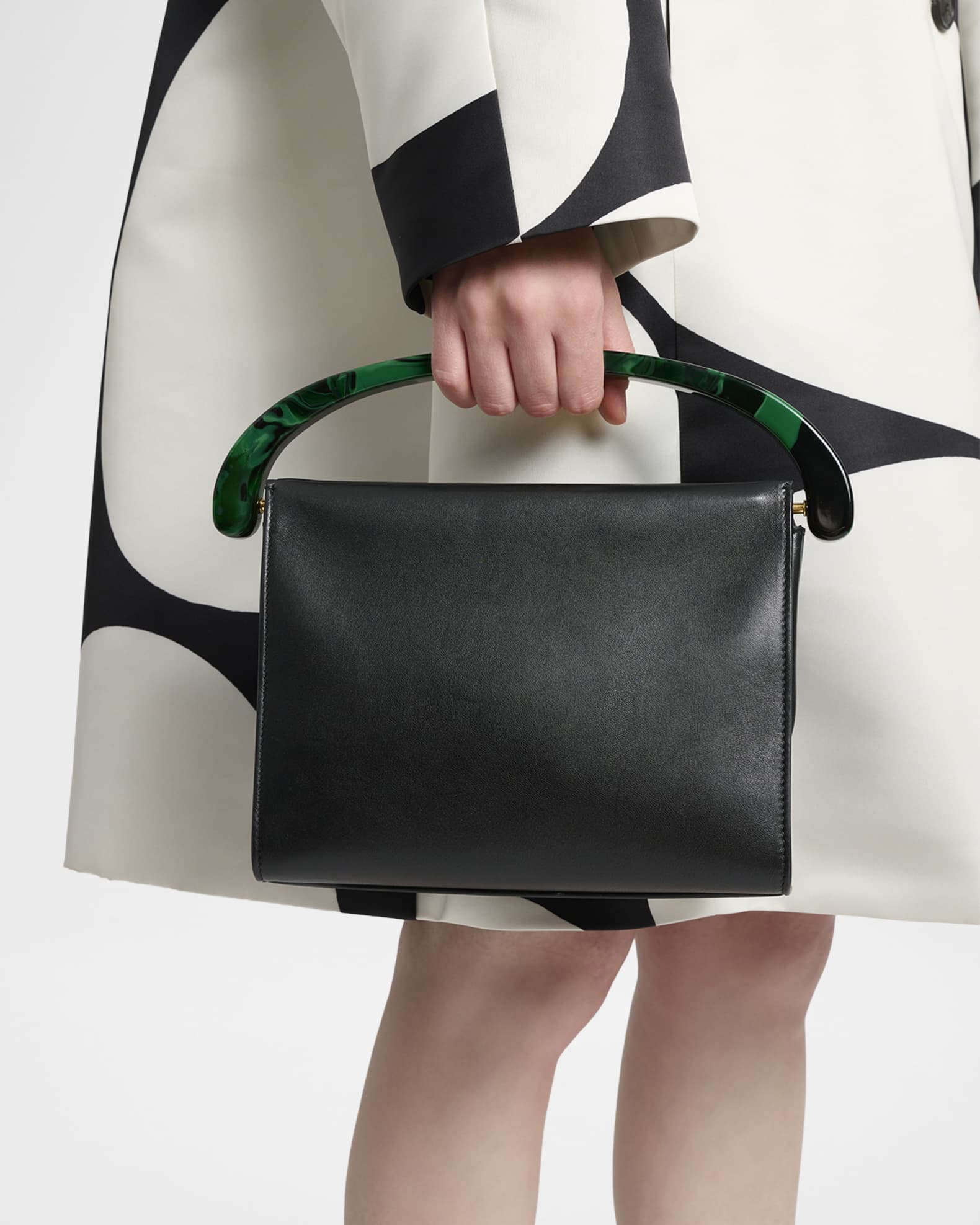 Dries Van Noten Leather Resin Top-Handle Bag | Neiman Marcus