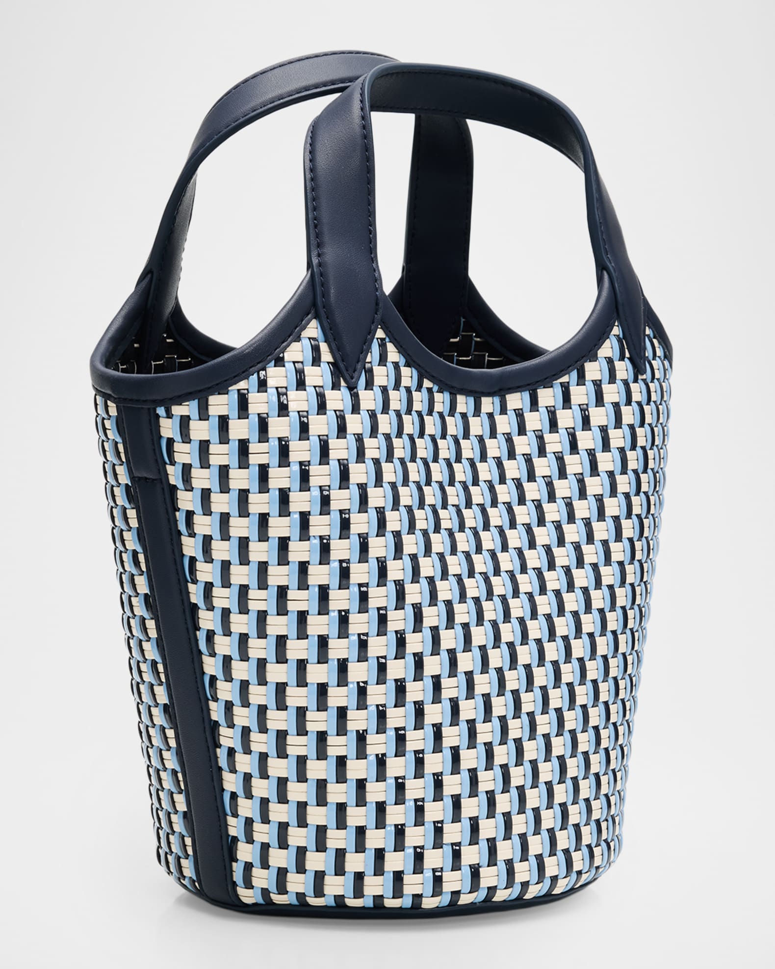 Veronica Beard Anchor Woven Vegan Leather Top-Handle Bag | Neiman