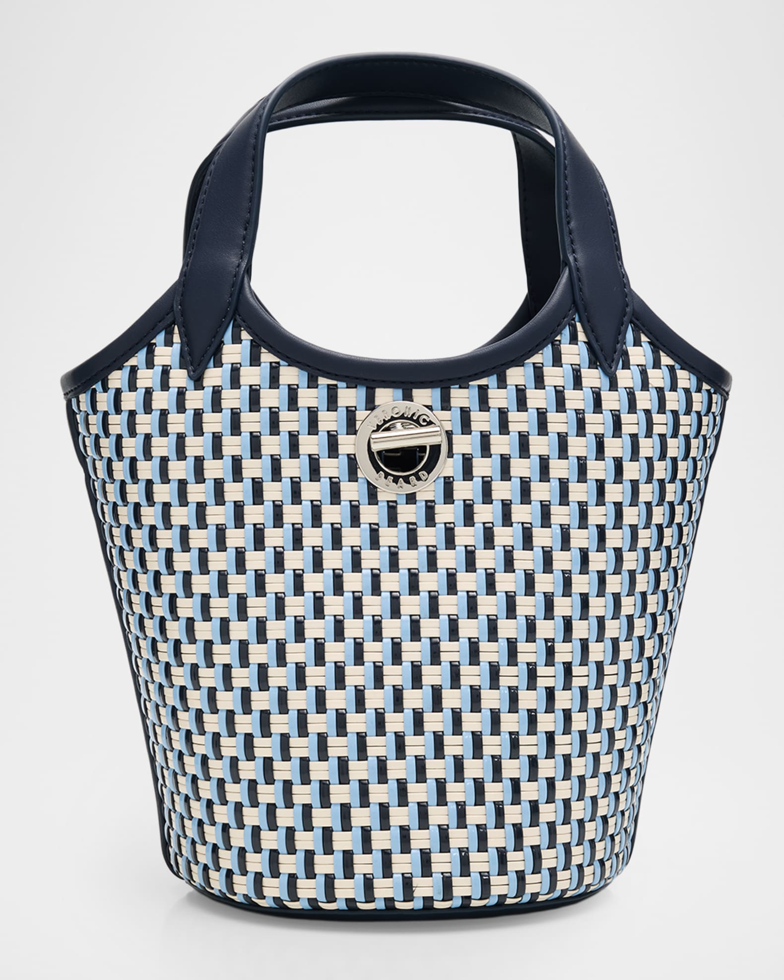 Veronica Beard Anchor Woven Vegan Leather Top-Handle Bag | Neiman