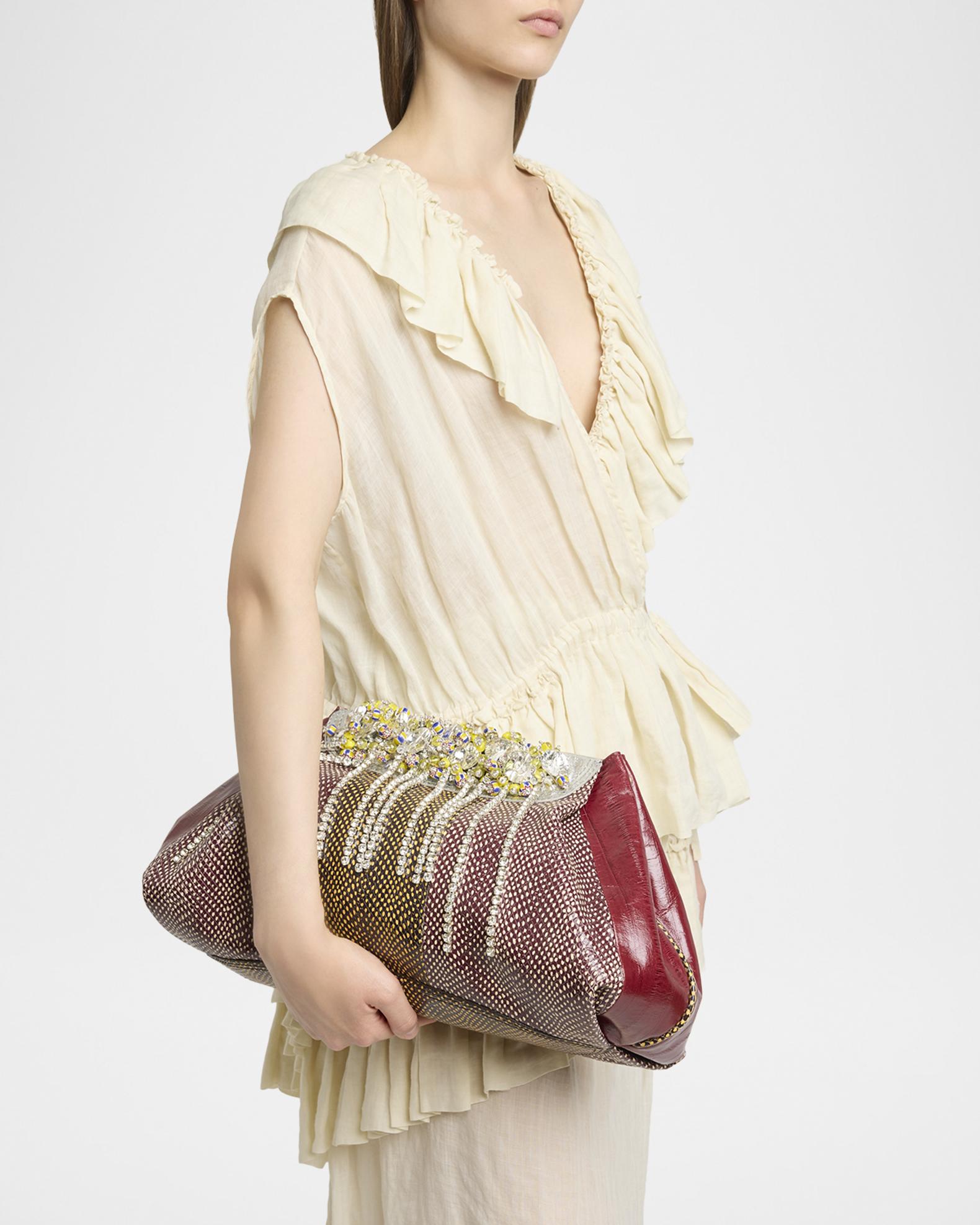 Dries Van Noten Medium Embellished Leather Clutch | Neiman Marcus