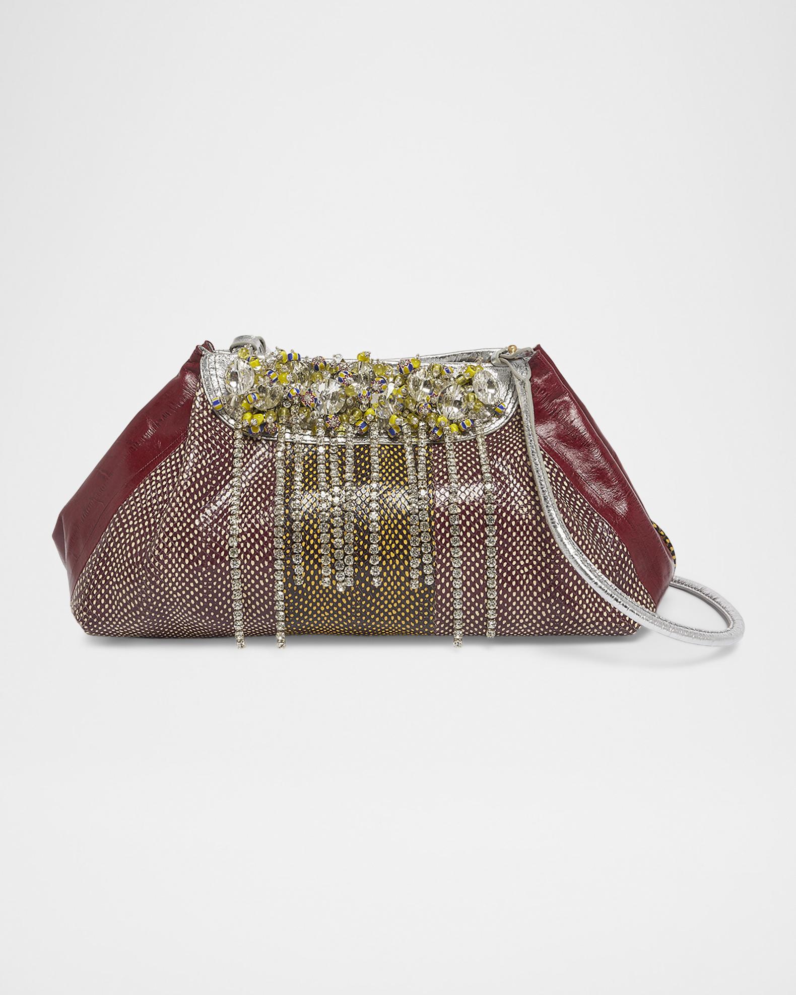 Dries Van Noten Medium Embellished Leather Clutch | Neiman Marcus