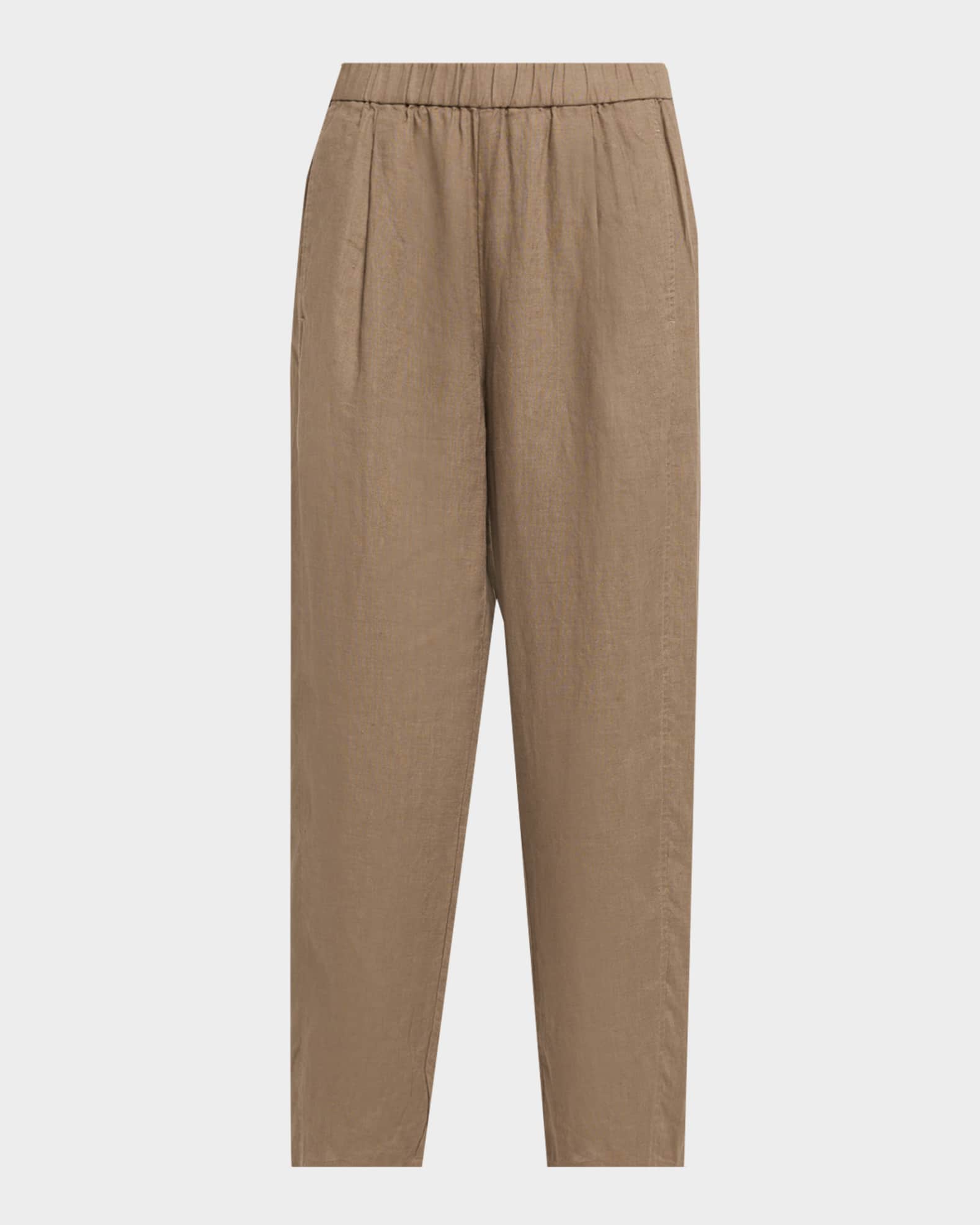 Eileen Fisher Cropped Organic Linen Lantern Pants | Neiman Marcus display picture 1