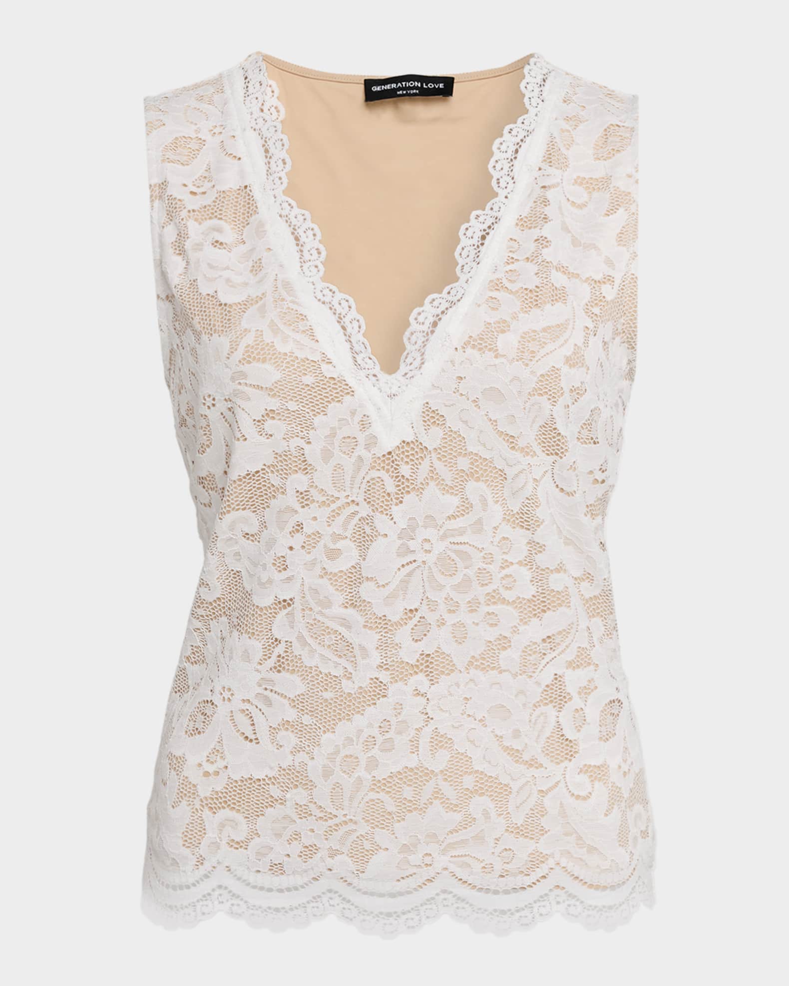 専用　JUMPER LACE/Beyond the romance Generation Love Leila Lace V-Neck Tank Top | Neiman Marcus