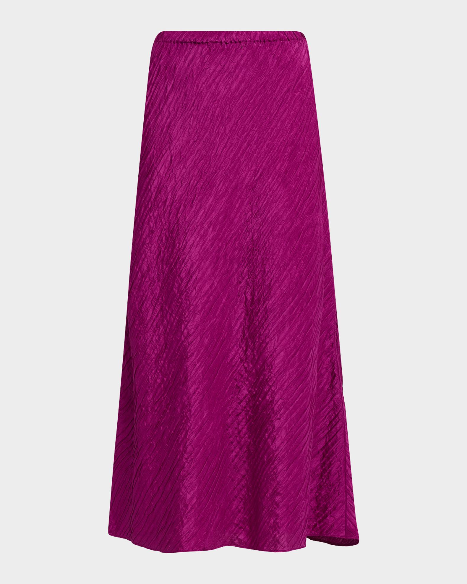 Eileen Fisher Crinkled Bias-Cut Silk Jacquard Maxi Skirt | Neiman