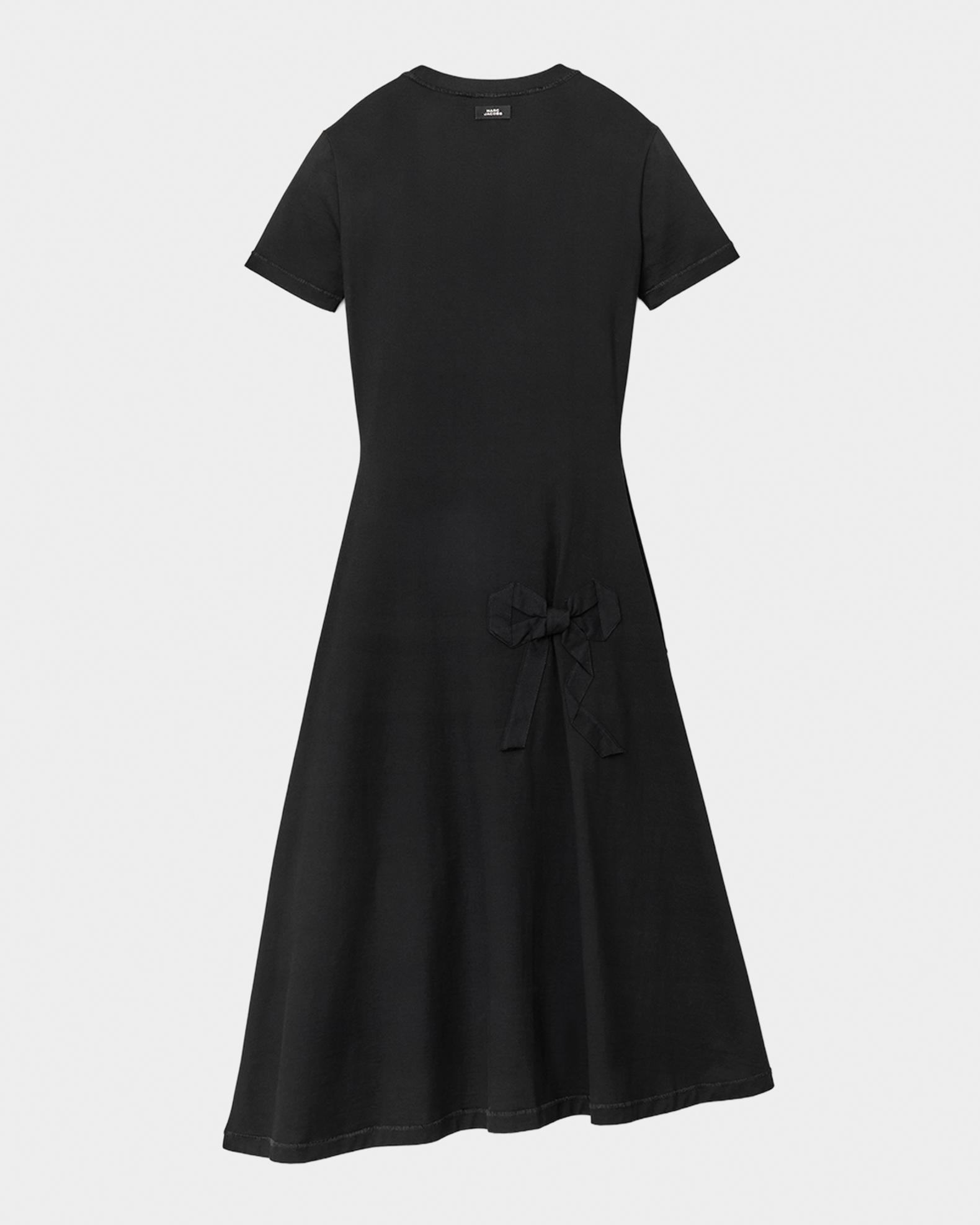 black midi dress with bows Black Dress with White Bows  Francis + Fern