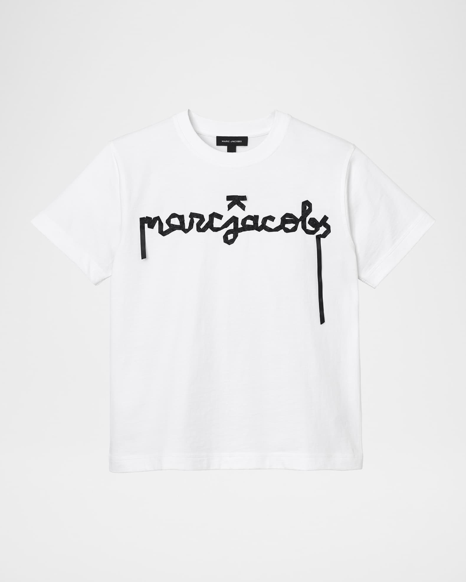 Marc Jacobs Ribbon Logo Oversized Tee | Neiman Marcus