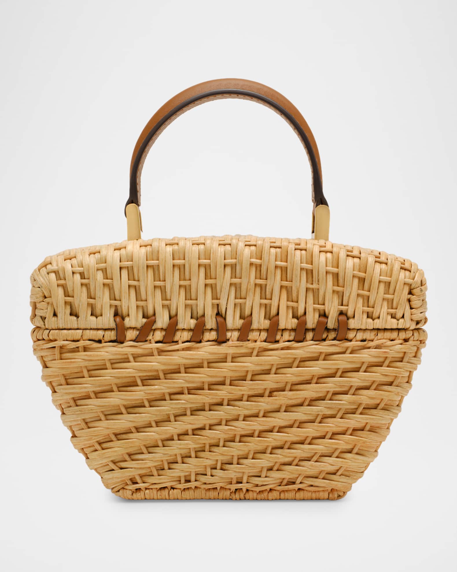 Cult Gaia Tyla Woven Rattan Top-Handle Bag | Neiman Marcus