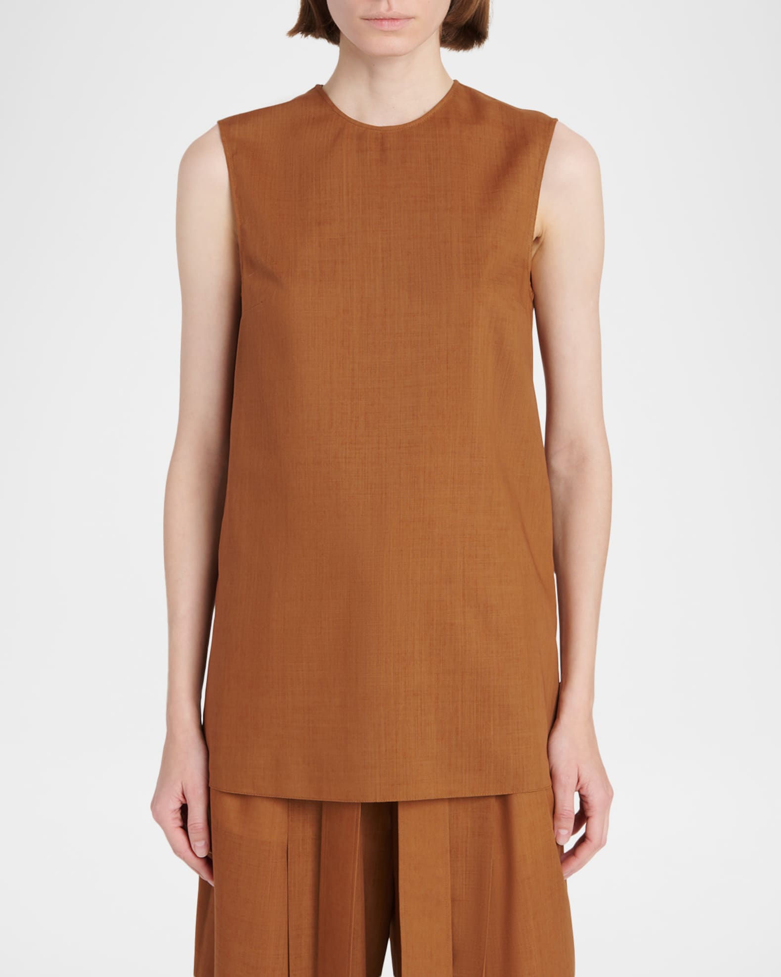 Ferragamo Sleeveless Wool Top | Neiman Marcus