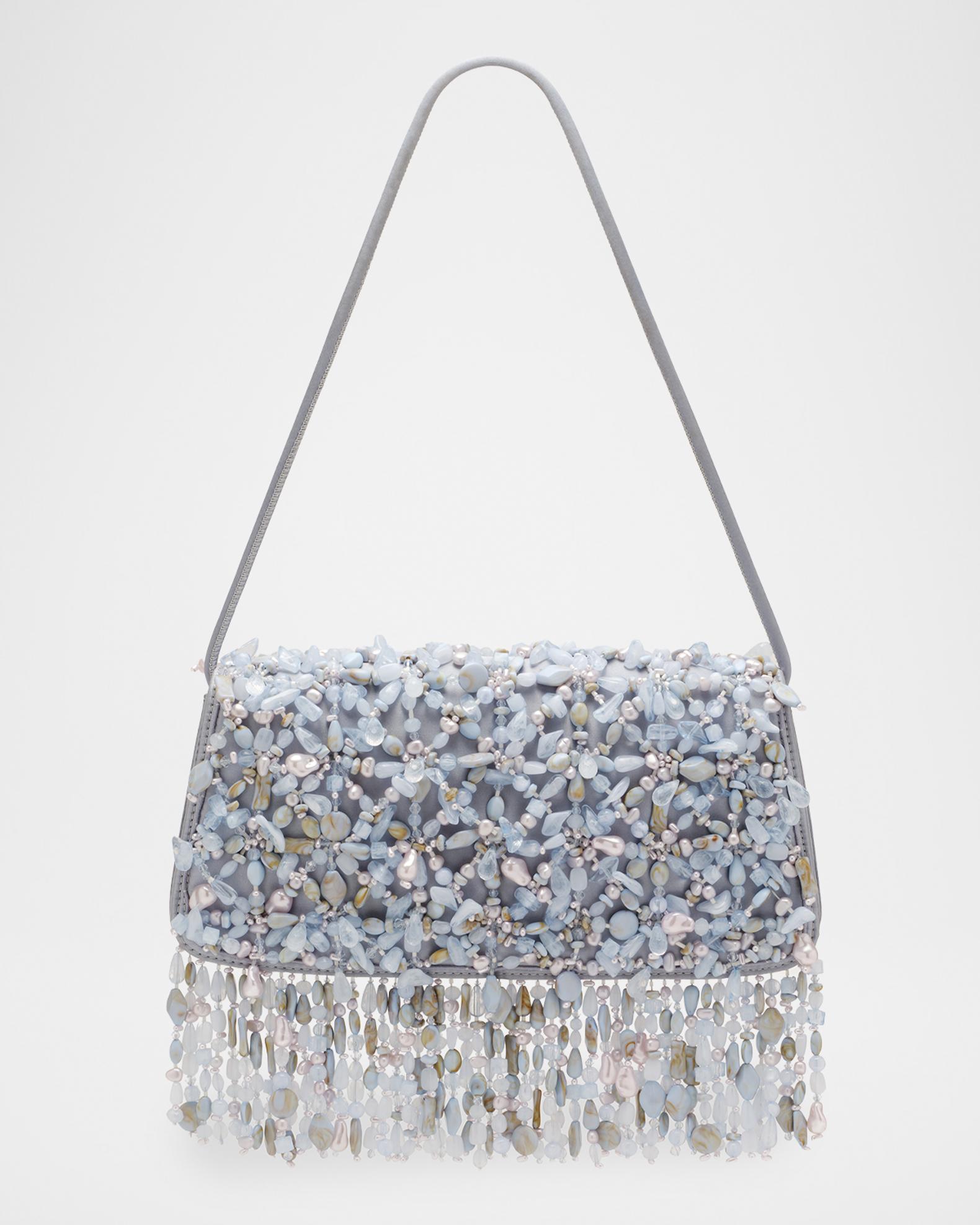 Cult Gaia Idalia Fringed Faux Stone Shoulder Bag | Neiman Marcus