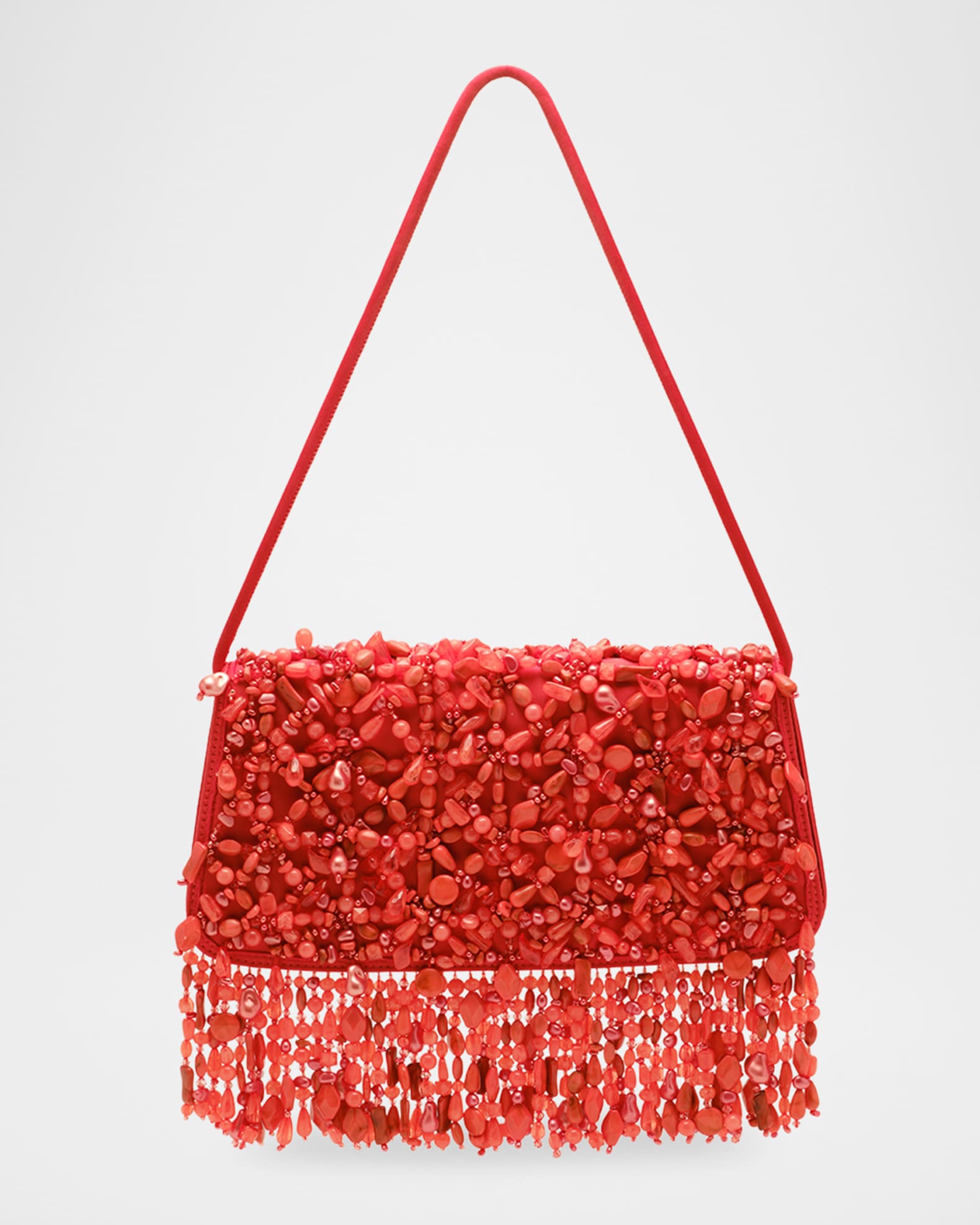 Cult Gaia Idalia Fringed Faux Stone Shoulder Bag | Neiman Marcus