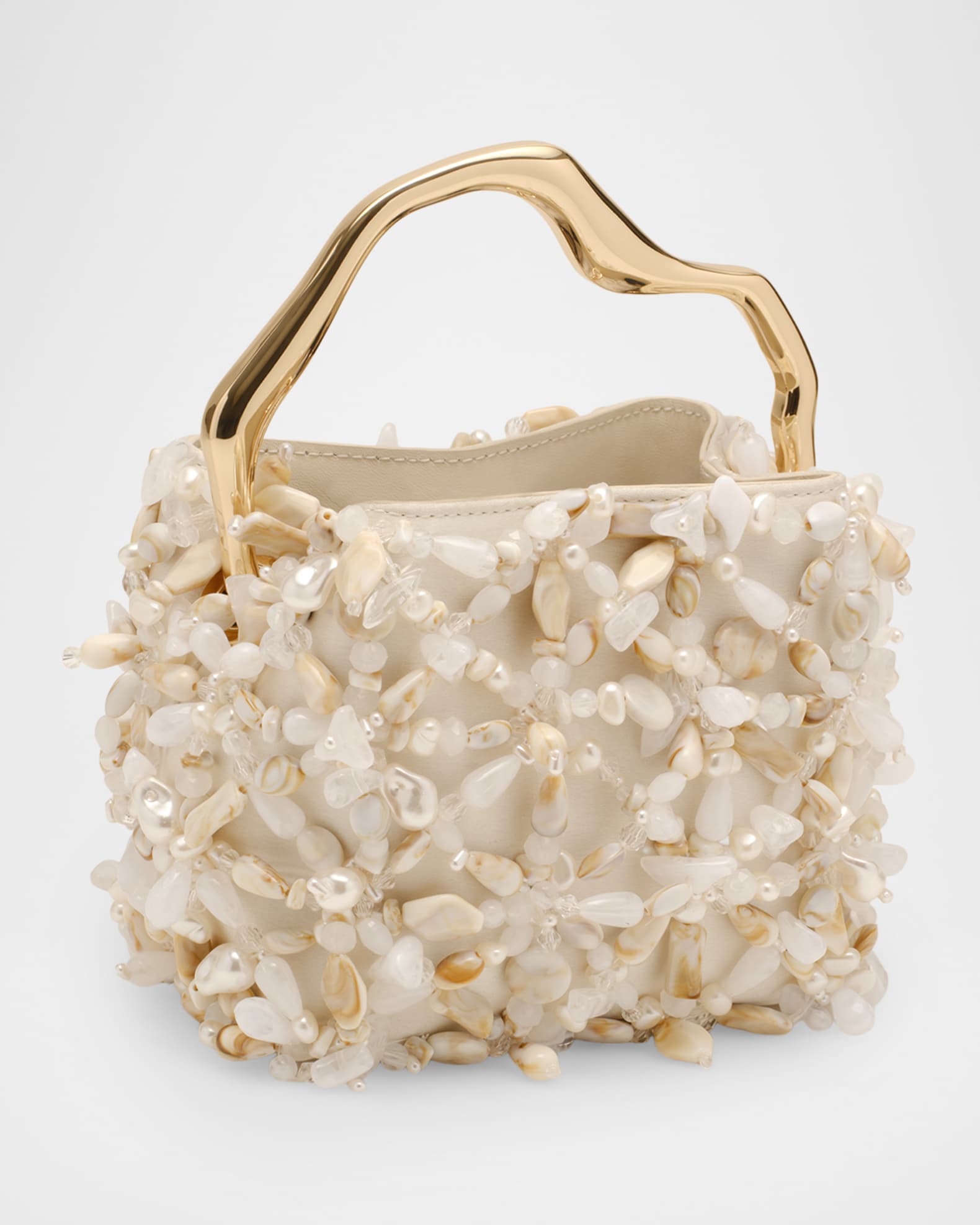 Cult Gaia Solene Mini Beaded Sculptural Top-Handle Bag | Neiman Marcus