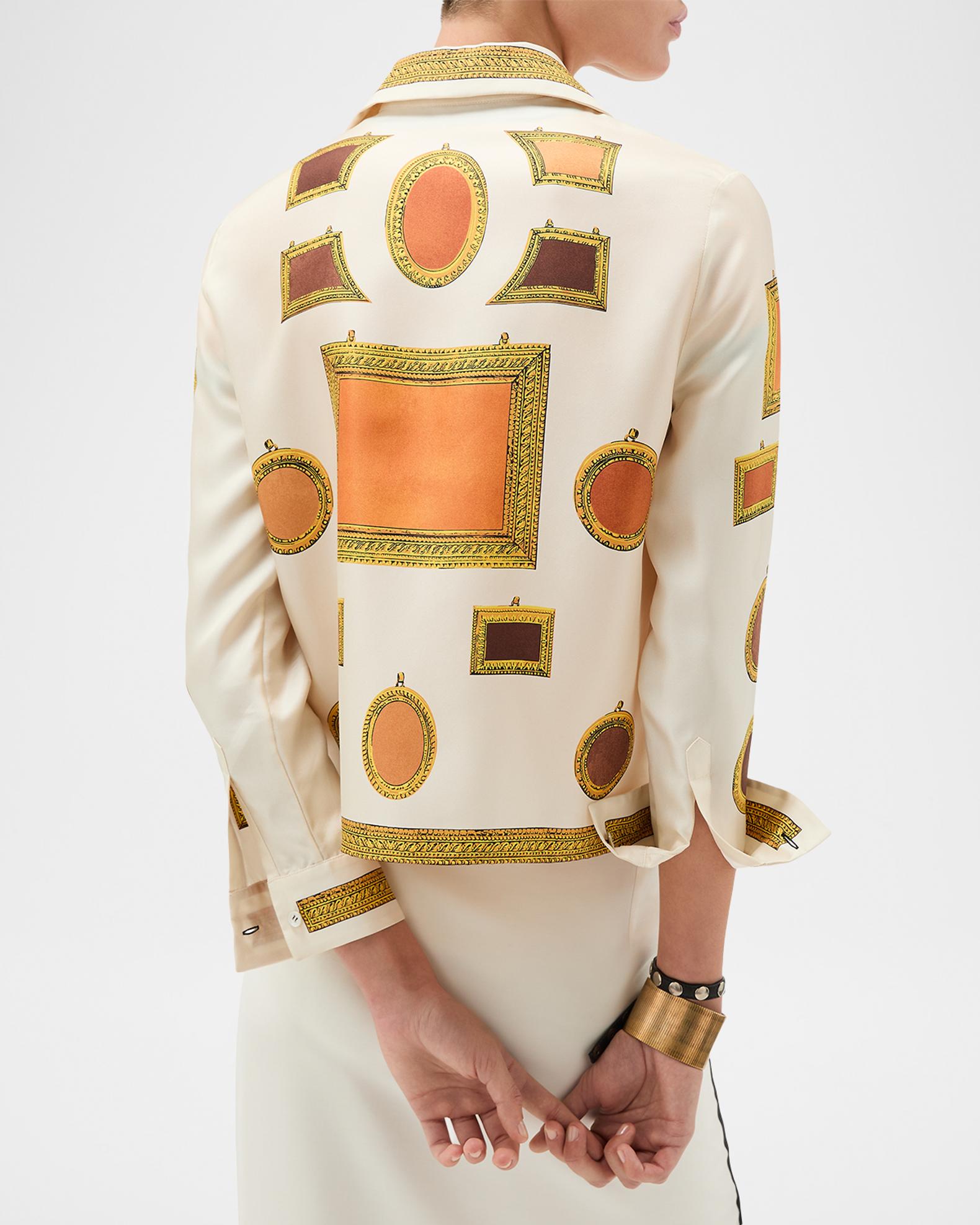 Versace Printed Silk Twill Shirt | Neiman Marcus