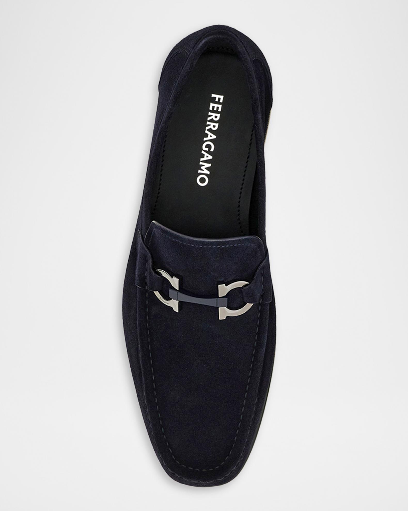 Ferragamo Men's Grandioso Suede Gancio-Bit Loafers | Neiman Marcus
