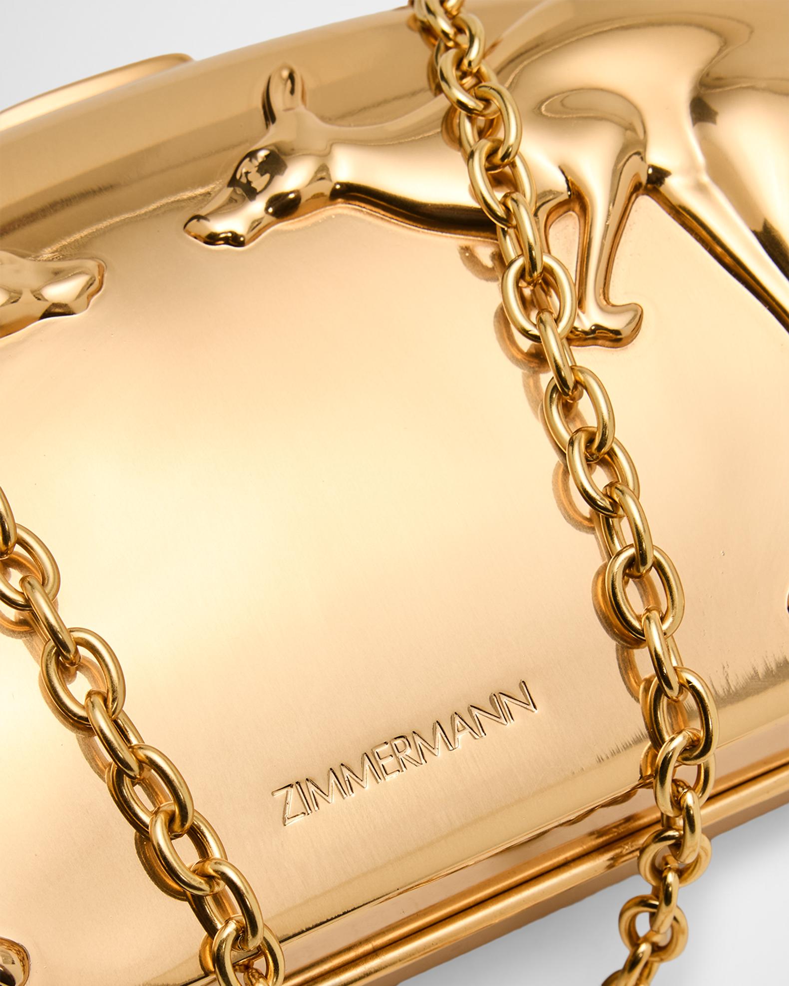 Zimmermann Rapture Metal Kangaroo Clutch Bag | Neiman Marcus