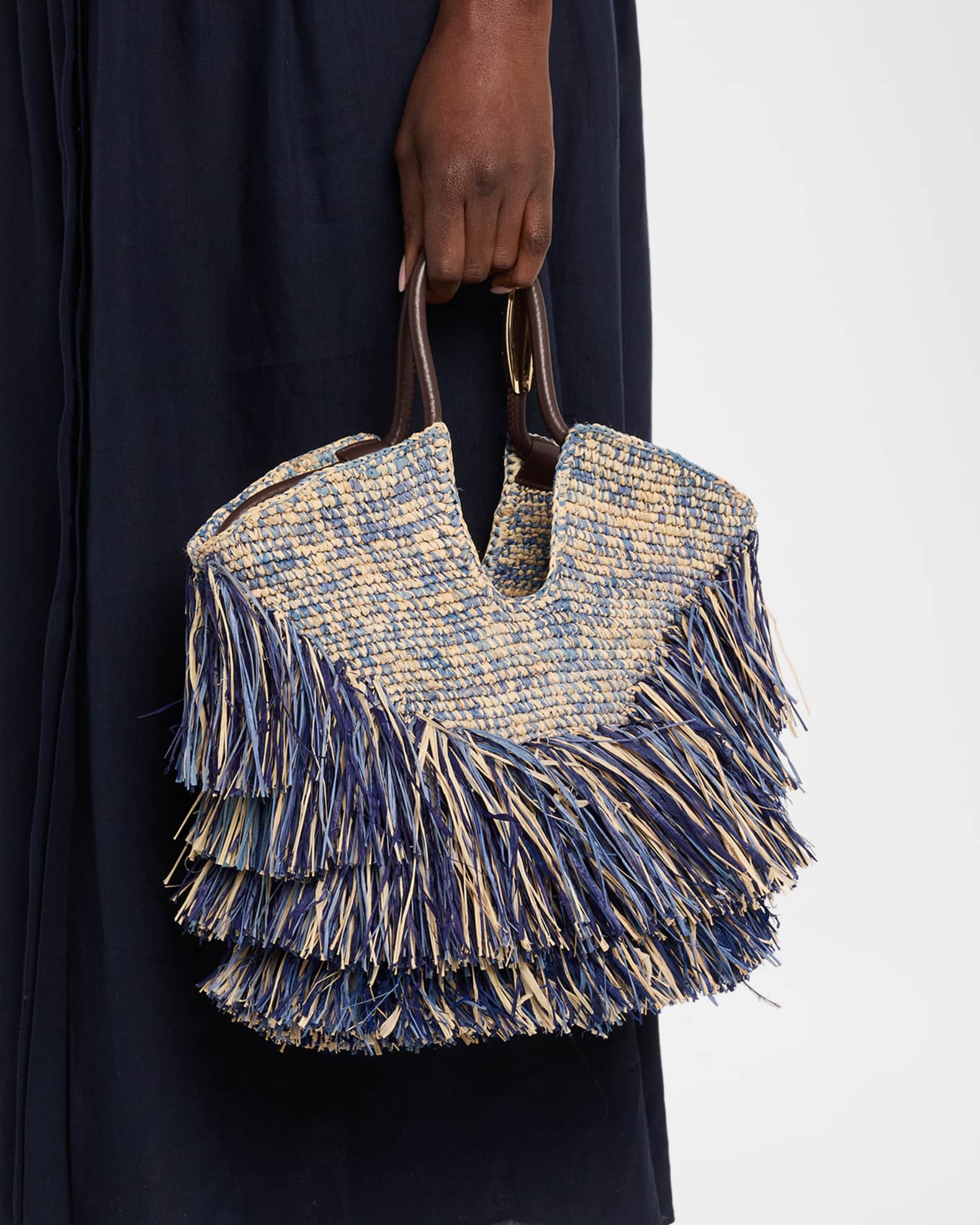 Goldentime Medium Fringed Tote Bag | Neiman Marcus