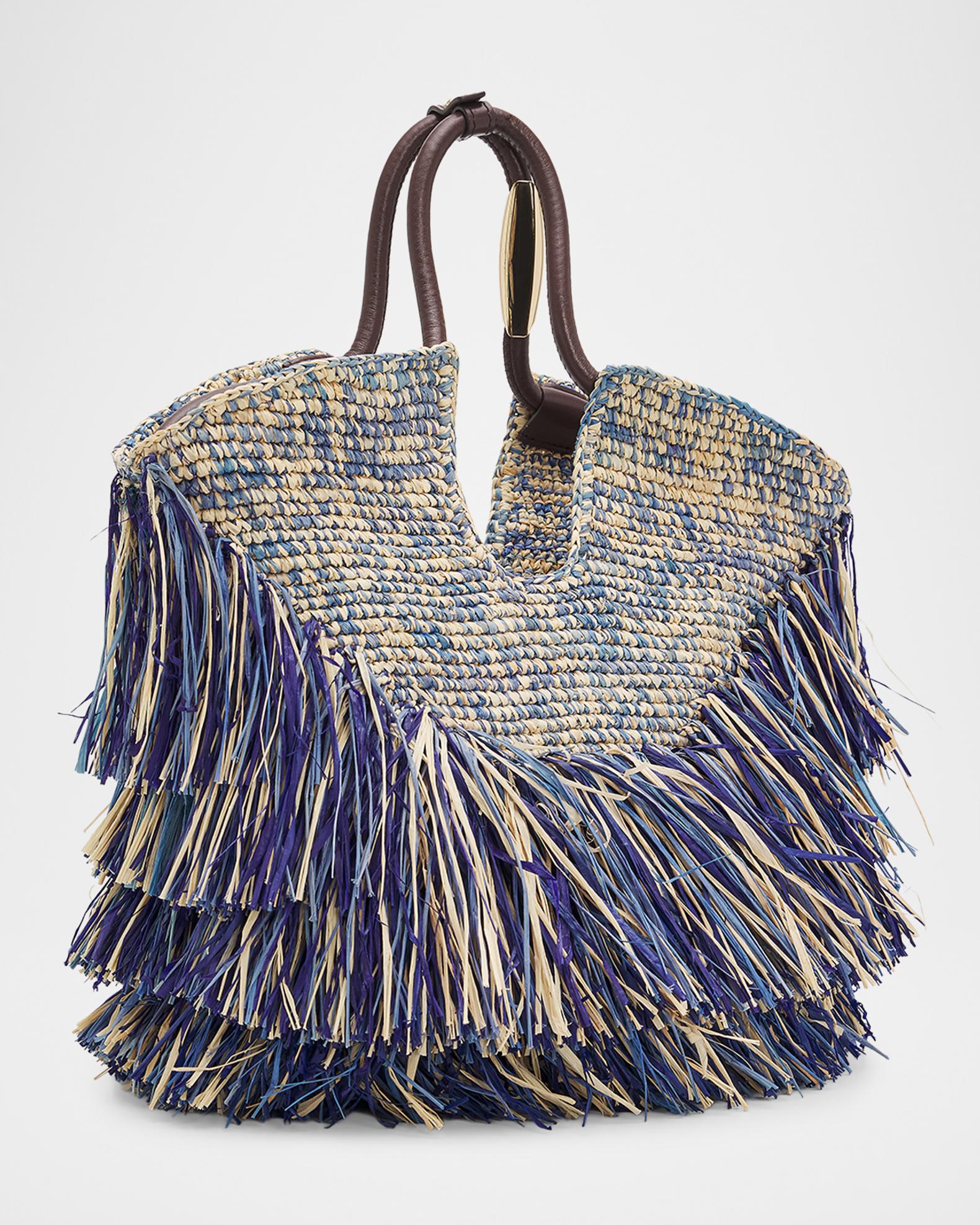Zimmermann Goldentime Medium Fringed Tote Bag | Neiman Marcus