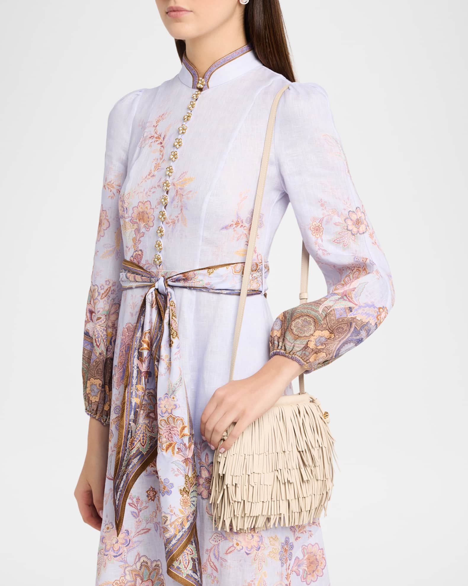 zimmermann leather dress Zimmermann Ladybeetle Wrap-Effect Ruffled Metallic Textured-Leather Midi  Dress Metallic In Gold - 70% Off