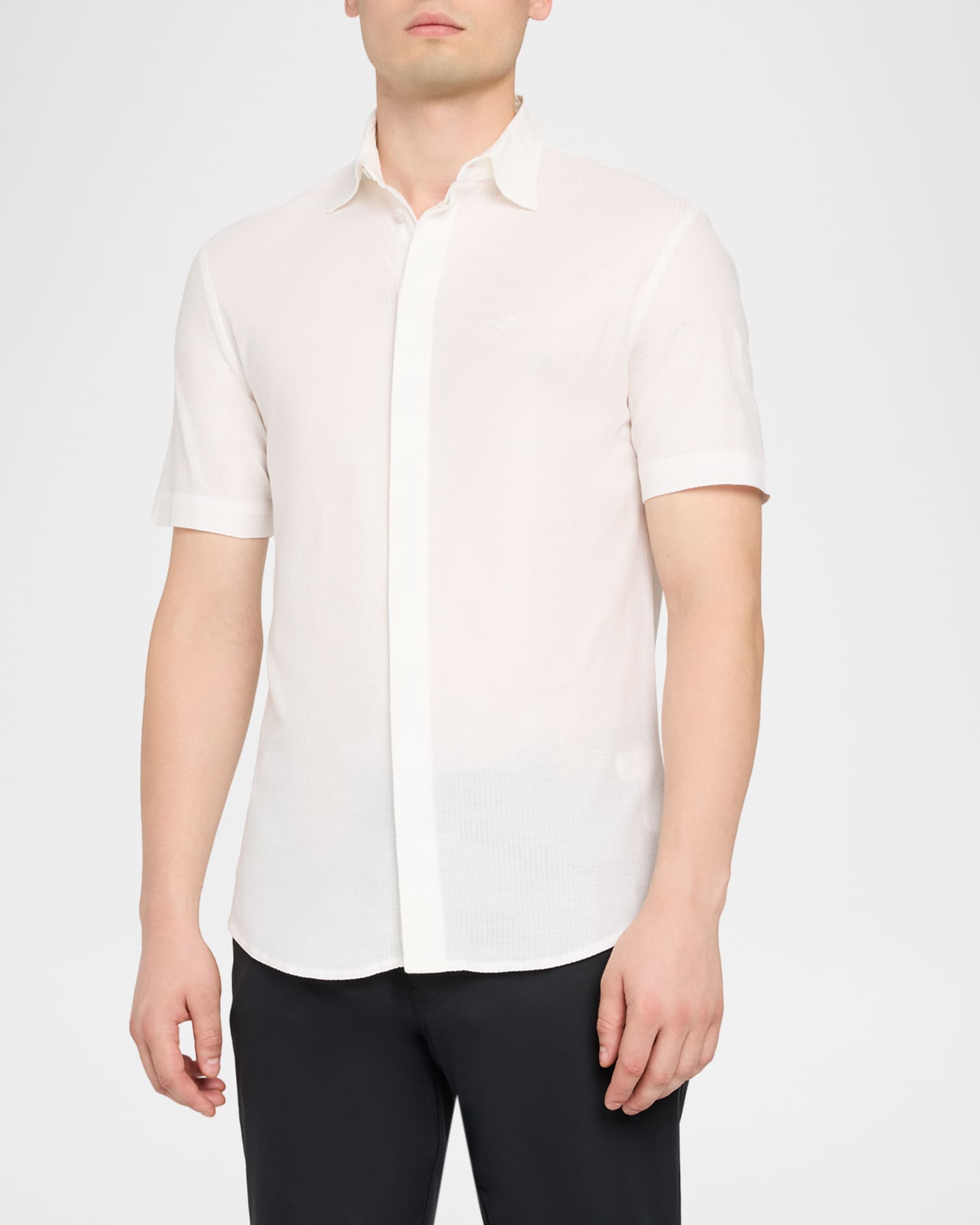 concealed placket dress shirt Hidden Placket Dress Shirt- Black