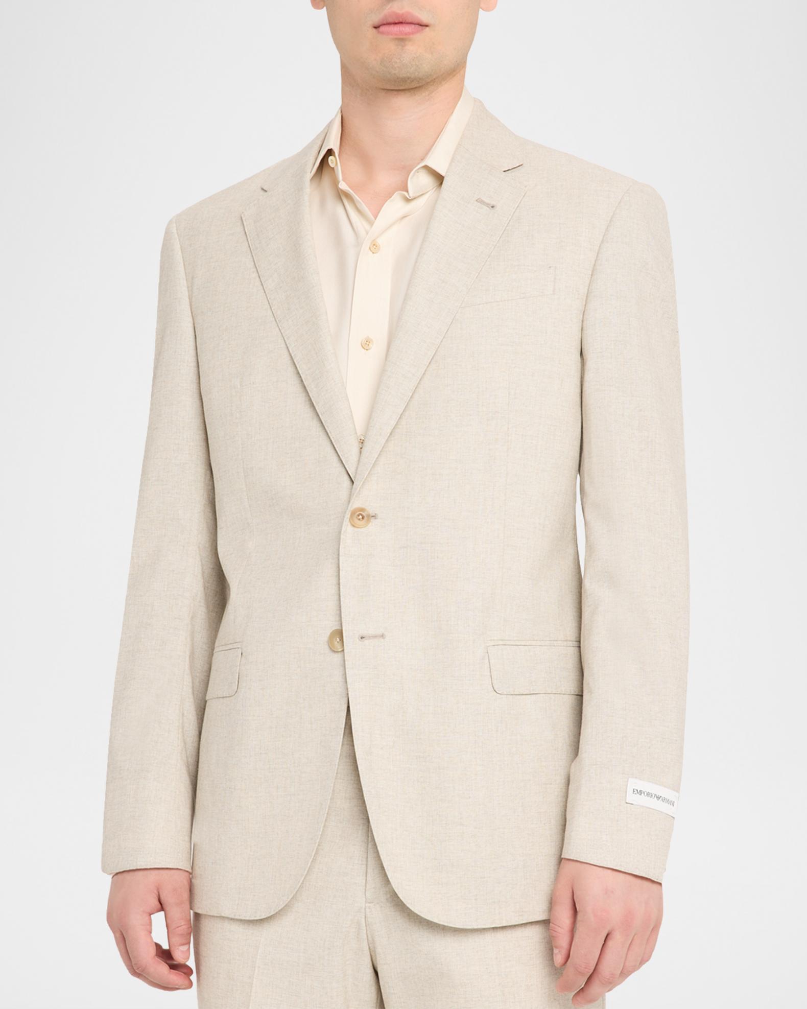 Emporio Armani Men's Wool, Cotton and Silk Sharkskin Two-Piece