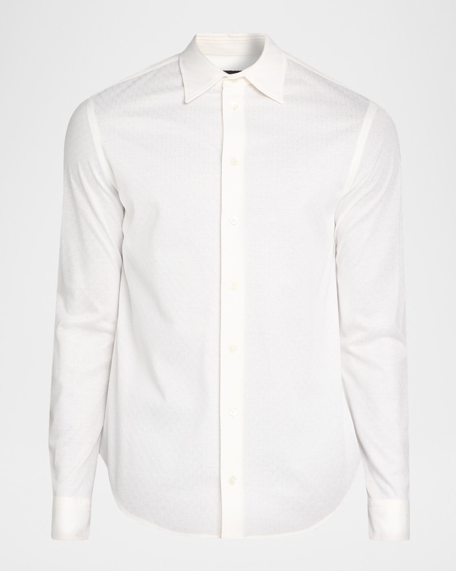 Emporio Armani Men's Diamond-Knit Cotton Jacquard Sport Shirt