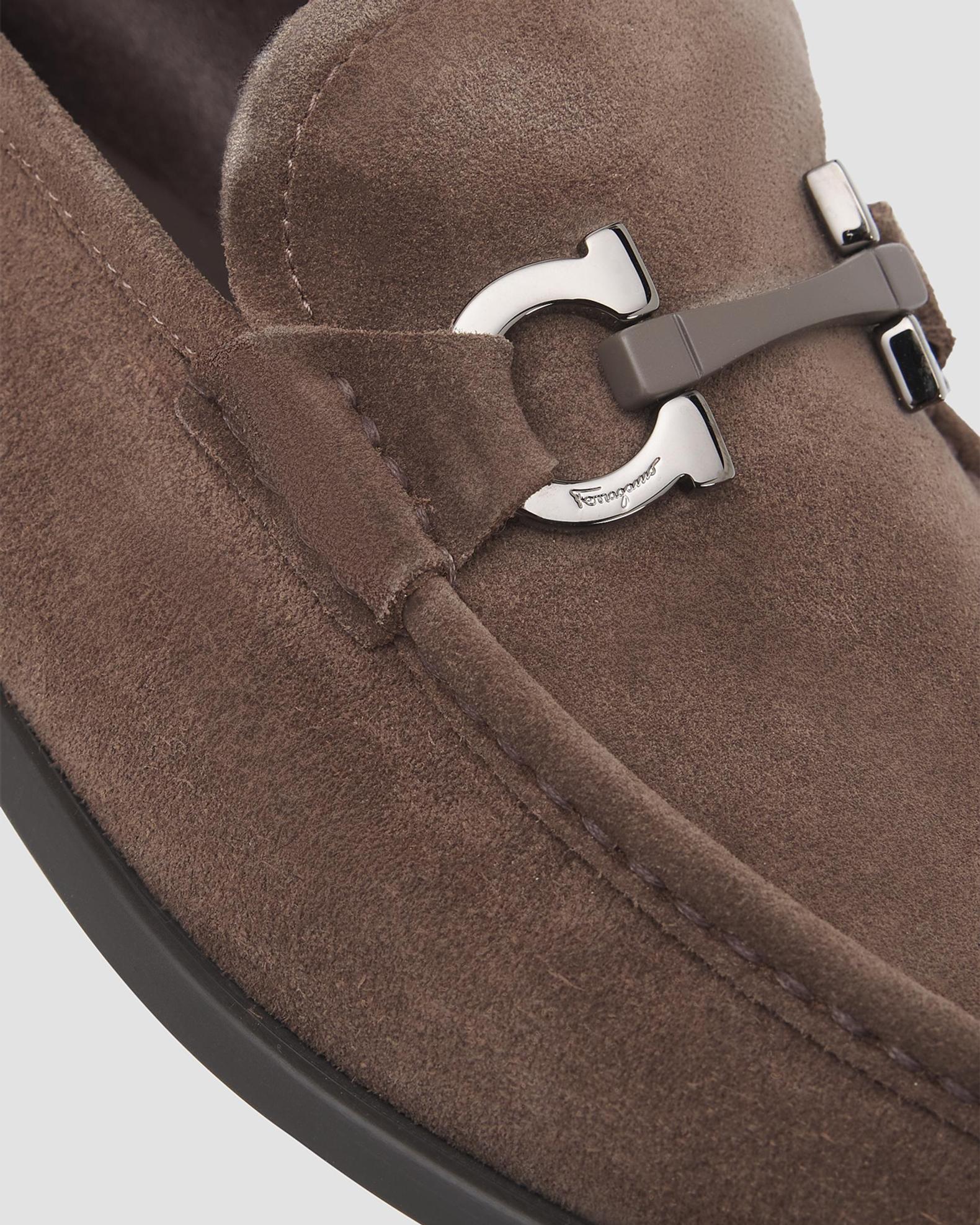FERRAGAMO Men's Grandioso Suede Gancini-Bit Loafers | Neiman Marcus
